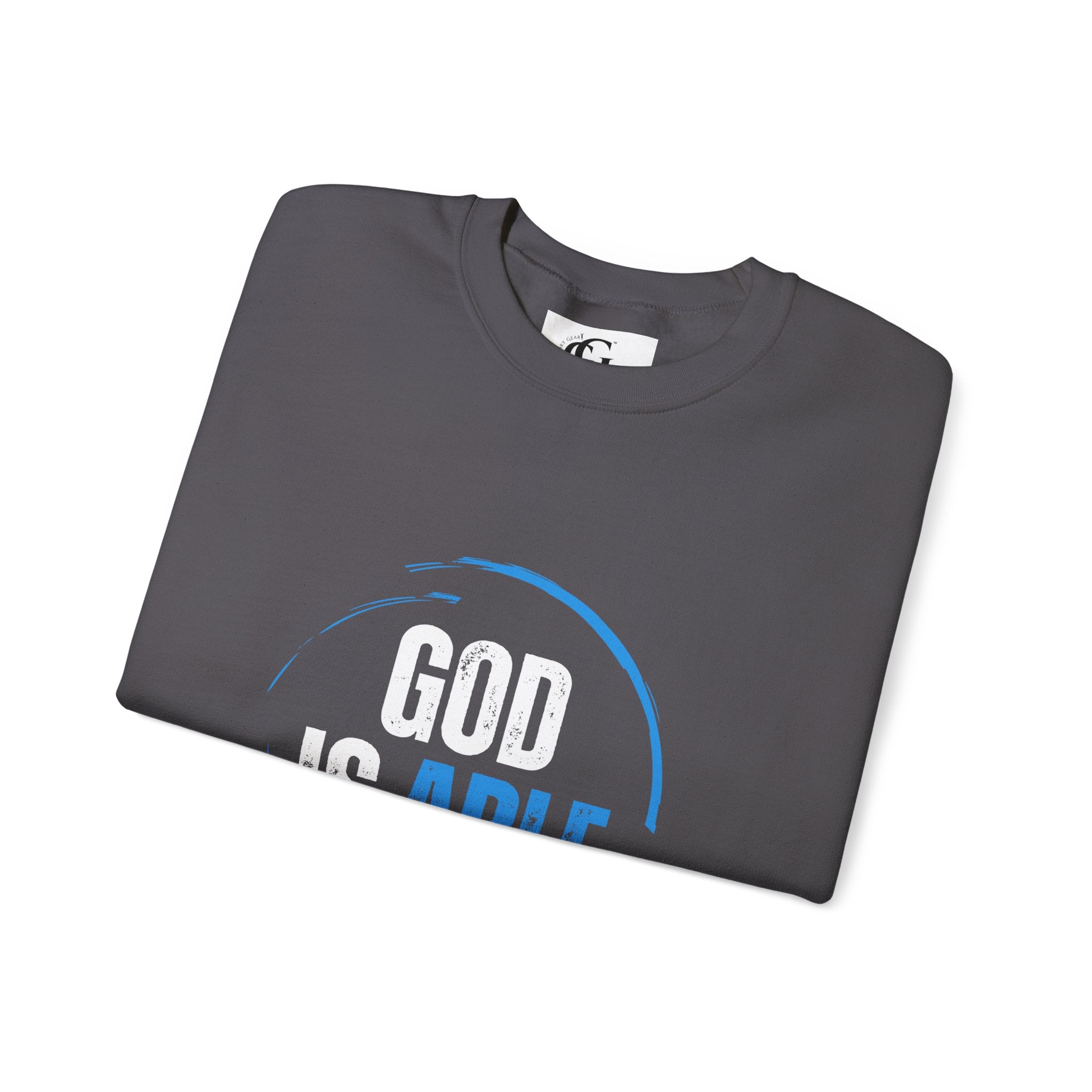 Collection of God is Able Crewneck Sweatshirt | Ephesians 3:20 in a gallery layout