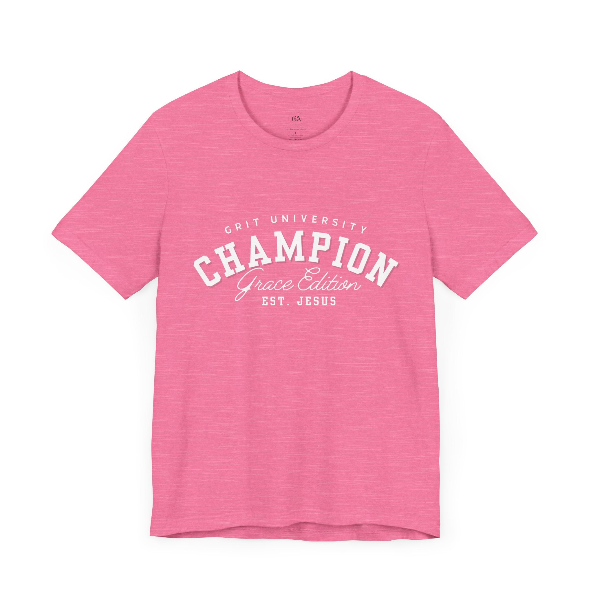 Collection of Champion Spirit Unisex Tee, Motivational T-Shirt for Everyday Wear, Ideal for College Students, Athletes, Gift for Graduates in a gallery layout