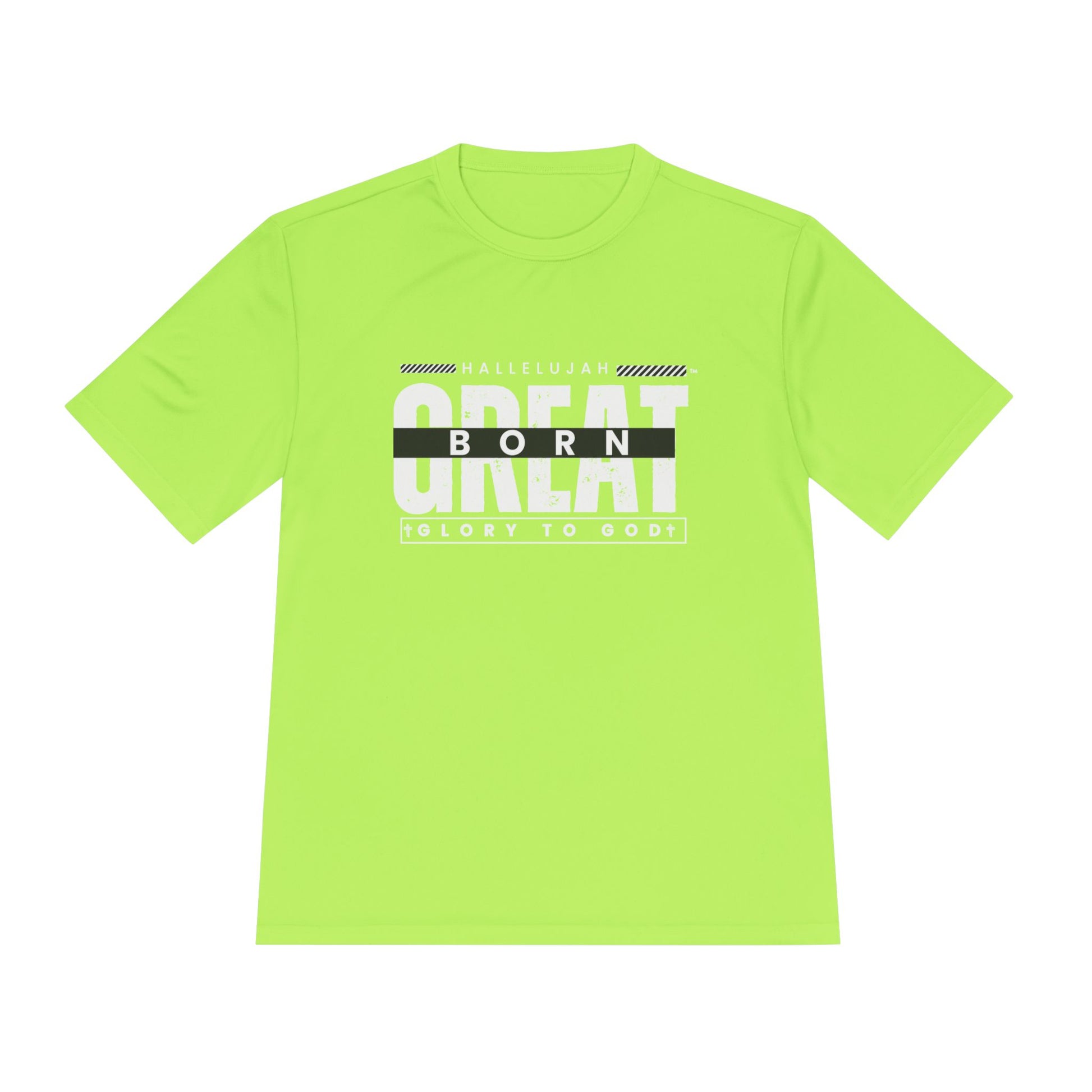 Inspirational Unisex Moisture Wicking Tee - 'Born Great' Design