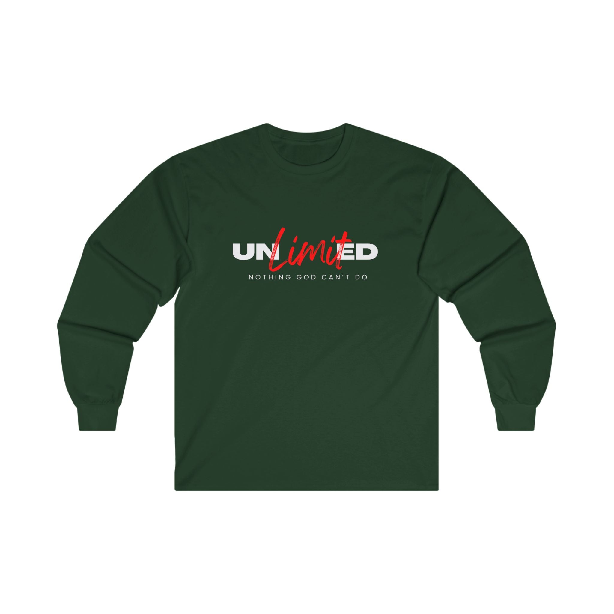 Collection of Unlimited Nothing God Can't Do - Long Sleeve Tee in a gallery layout