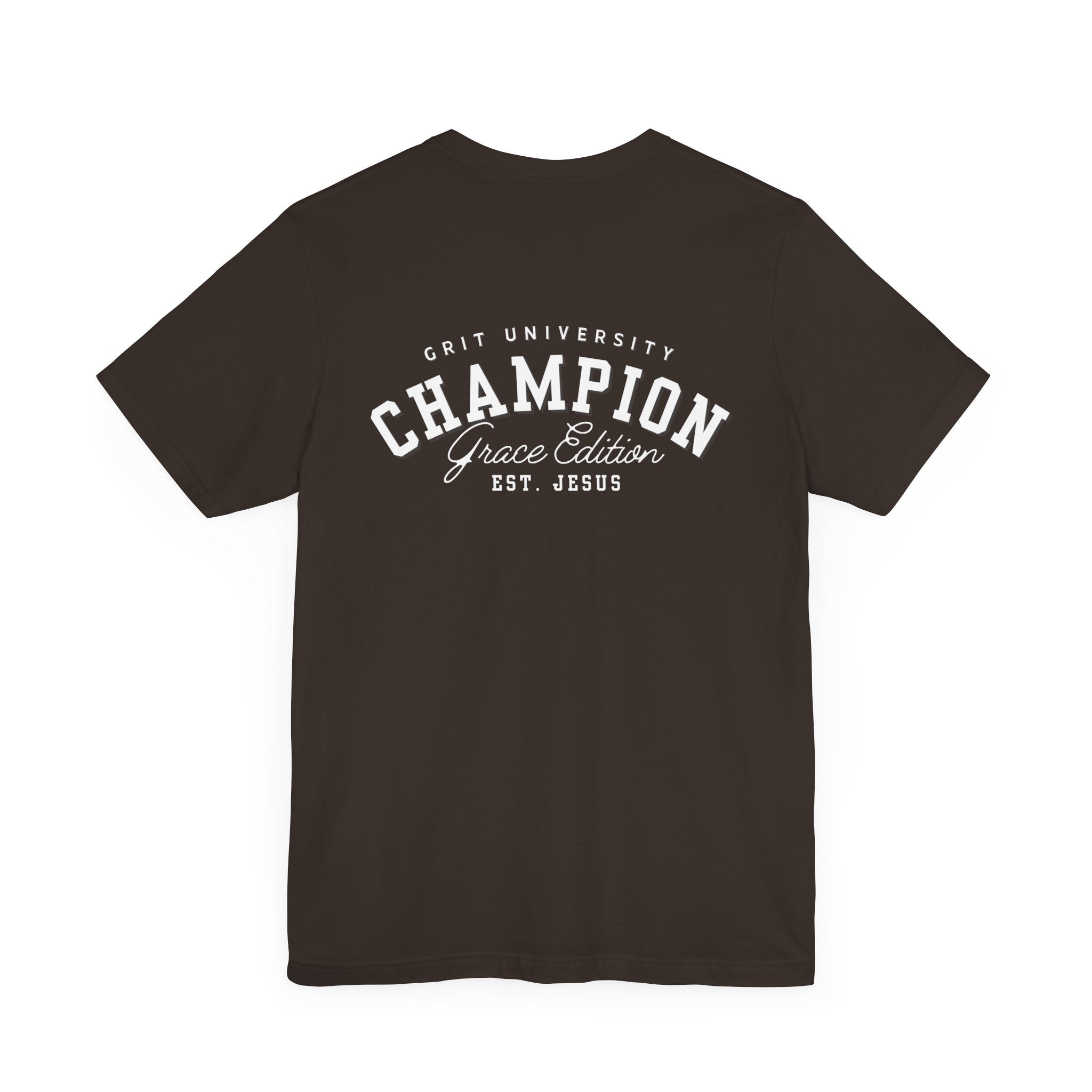 Collection of Champion Spirit Unisex Tee, Motivational T-Shirt for Everyday Wear, Ideal for College Students, Athletes, Gift for Graduates in a gallery layout