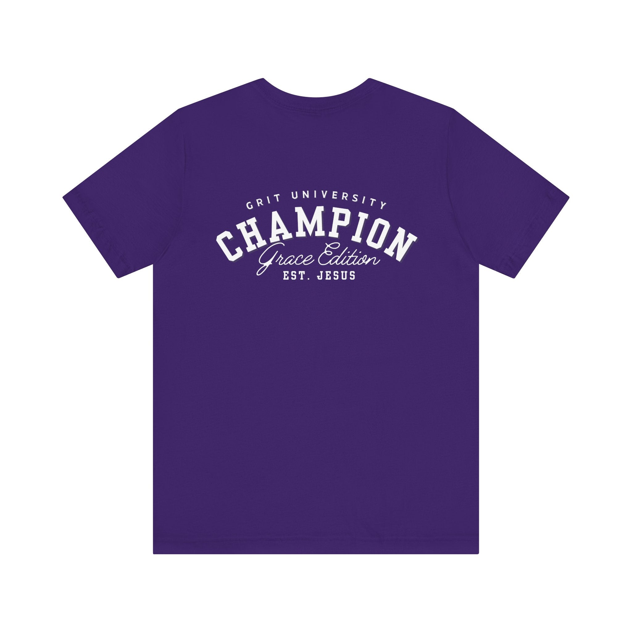 Collection of Champion Spirit Unisex Tee, Motivational T-Shirt for Everyday Wear, Ideal for College Students, Athletes, Gift for Graduates in a gallery layout