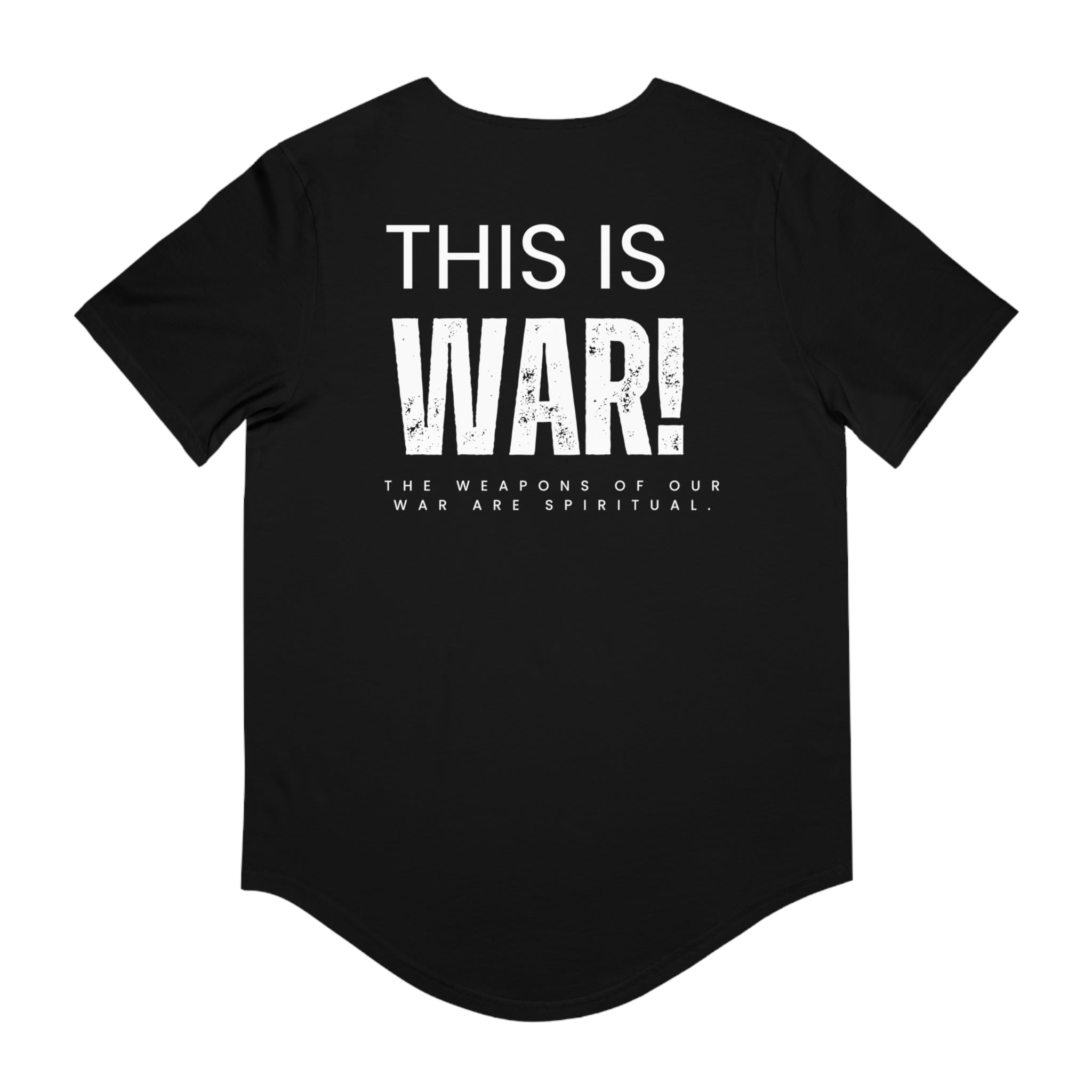 Collection of Men's Jersey Curved Hem Tee - Inspirational Shirt for Spiritual Warriors, Motivational T-Shirt, Gift for Men, Everyday Wear, Casual Style in a gallery layout