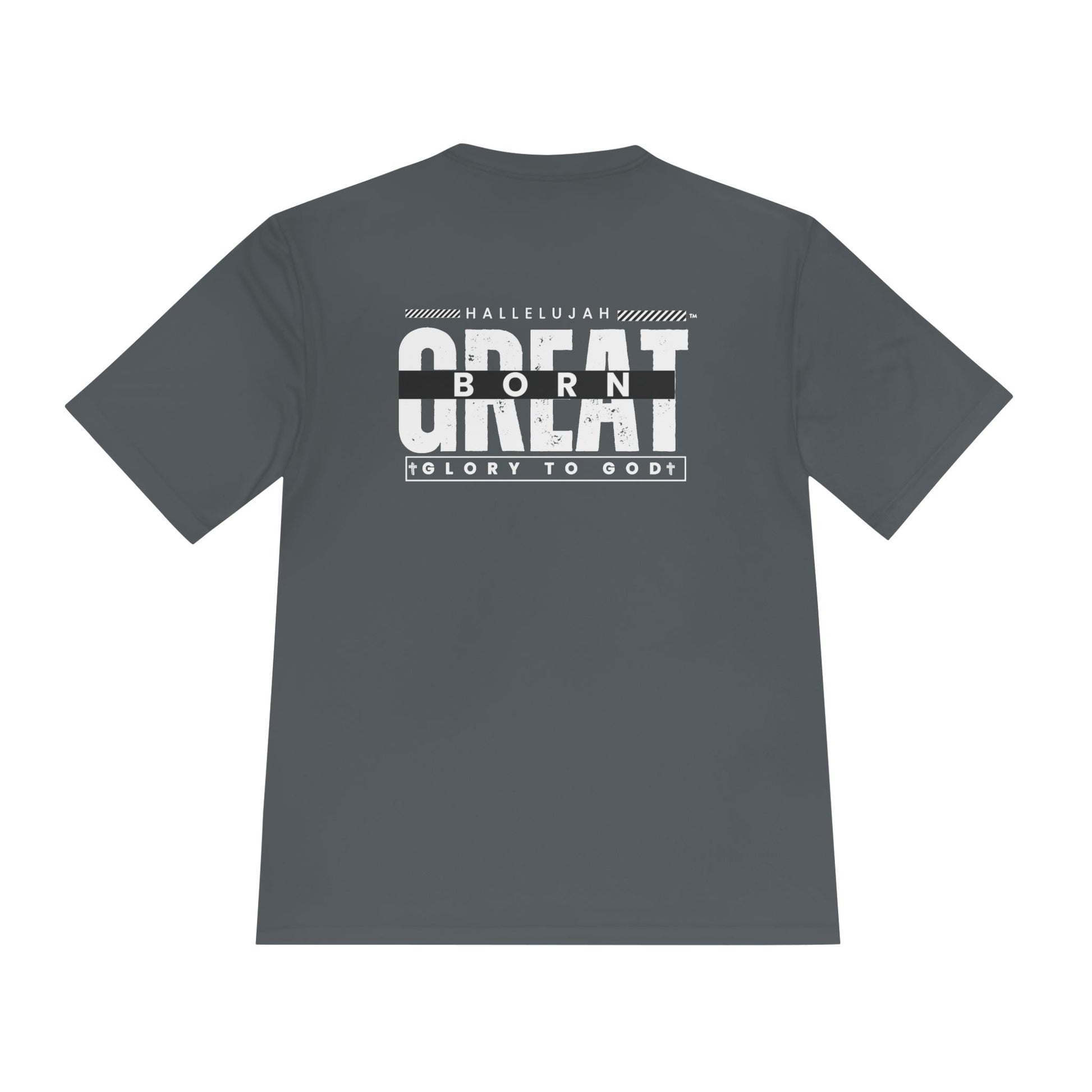 Inspirational Unisex Moisture Wicking Tee - 'Born Great' Design