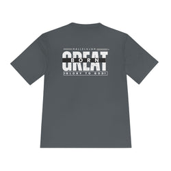 Collection of Inspirational Unisex Moisture Wicking Tee - 'Born Great' Design in a gallery layout