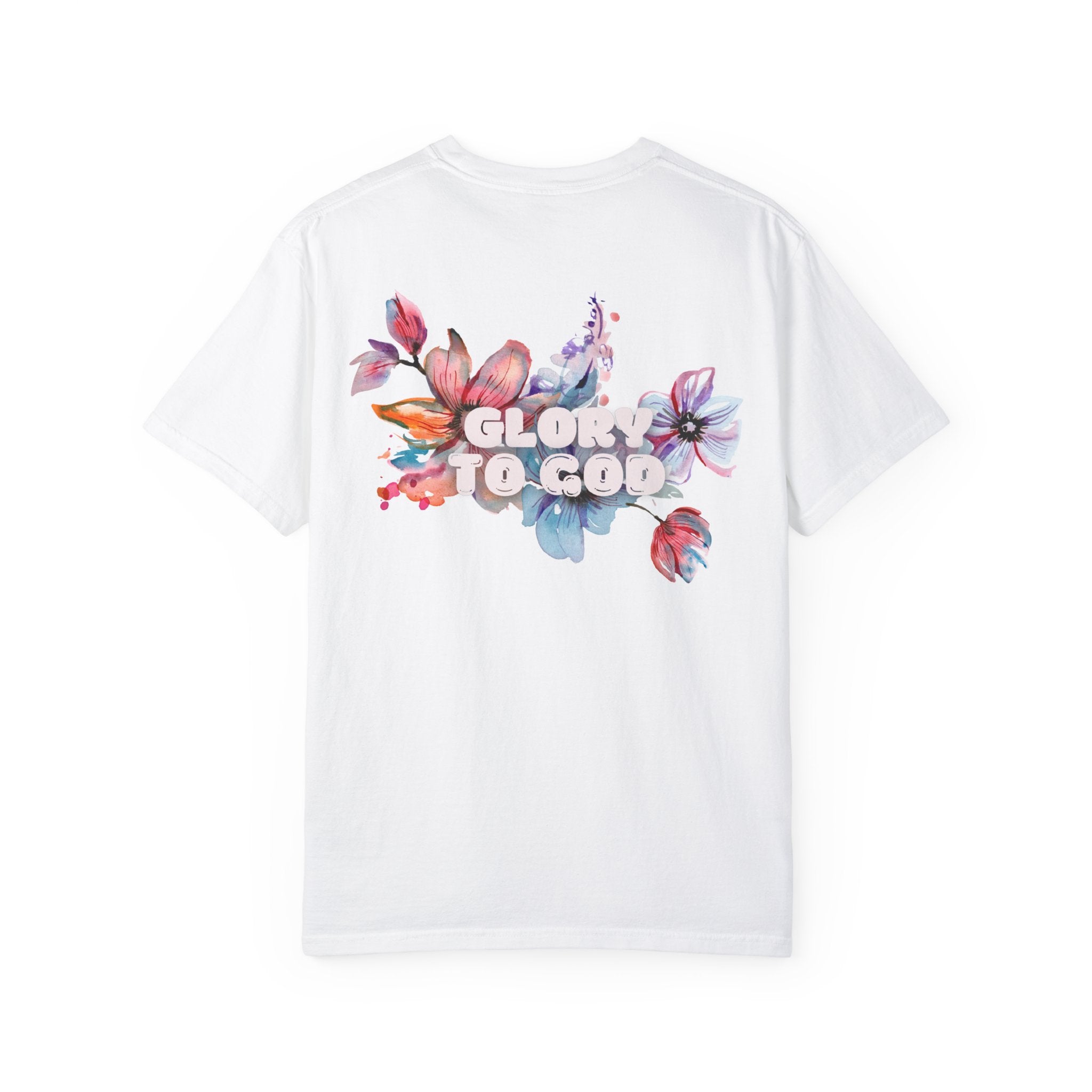 Collection of Glory to God Floral T-Shirt - Unisex Garment-Dyed Tee in a gallery layout