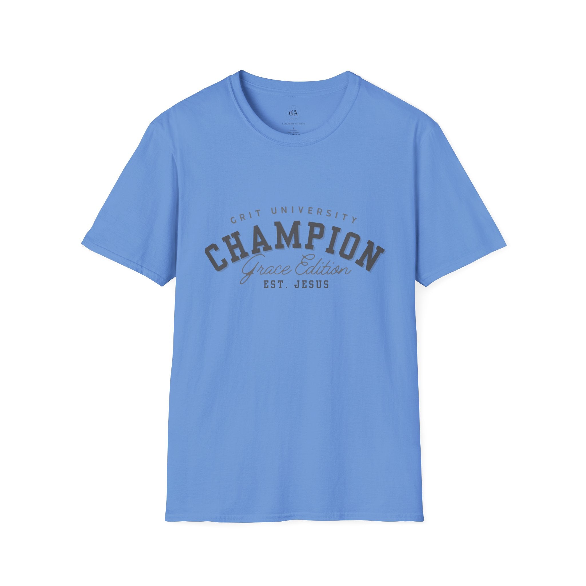 Collection of Christian Champion T-Shirt, Inspirational Tee, Faith Apparel, Gift for Believers, Grace Edition, Everyday Wear in a gallery layout
