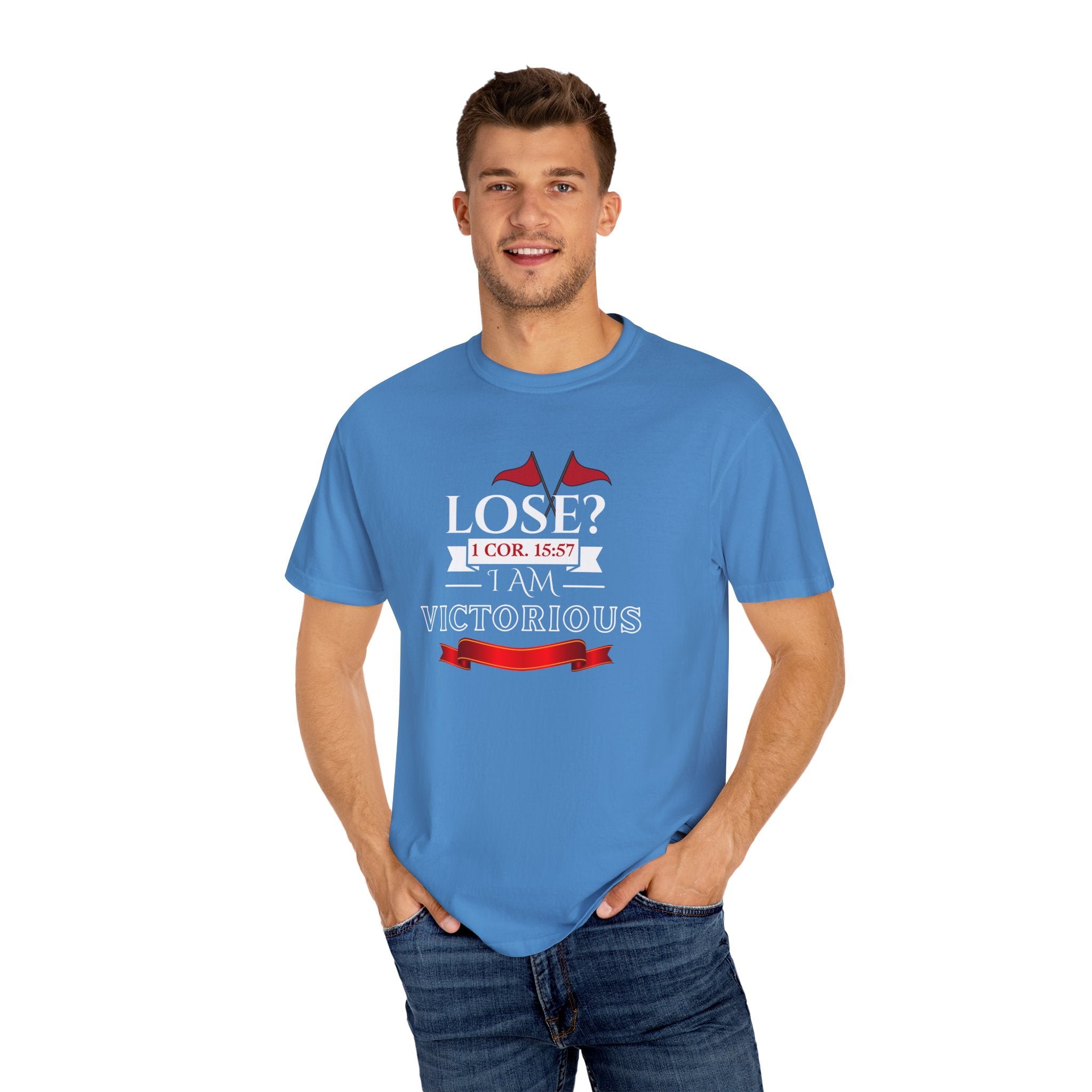 Collection of Victorious Faith Unisex T-Shirt - Lose? I Am Victorious - Inspirational Christian Apparel in a gallery layout