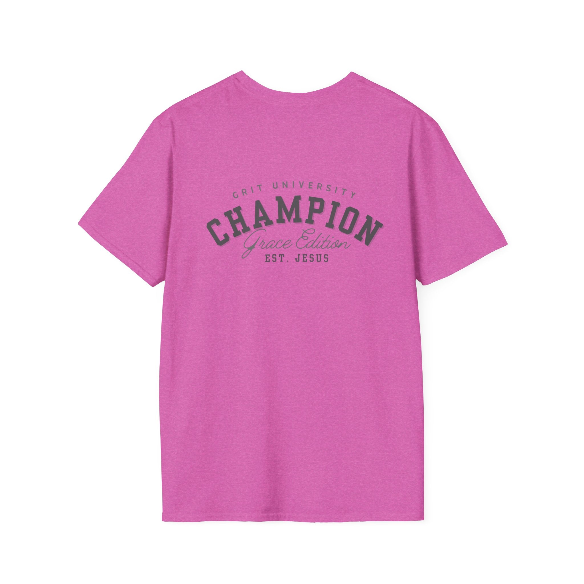 Collection of Christian Champion T-Shirt, Inspirational Tee, Faith Apparel, Gift for Believers, Grace Edition, Everyday Wear in a gallery layout