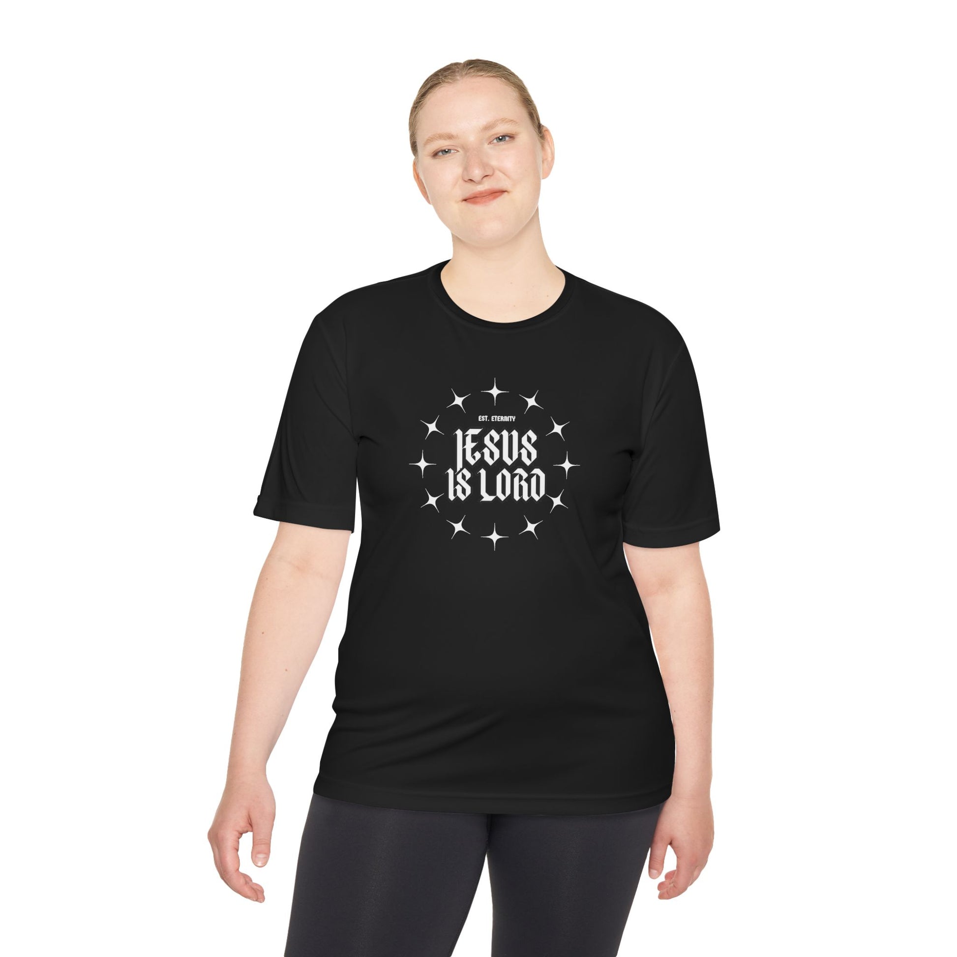 Unisex Moisture Wicking Tee - 'Jesus is Lord' Inspirational Activewear