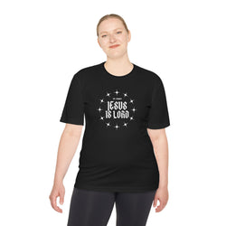 Collection of Unisex Moisture Wicking Tee - 'Jesus is Lord' Inspirational Activewear in a gallery layout