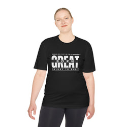 Collection of Inspirational Unisex Moisture Wicking Tee - 'Born Great' Design in a gallery layout