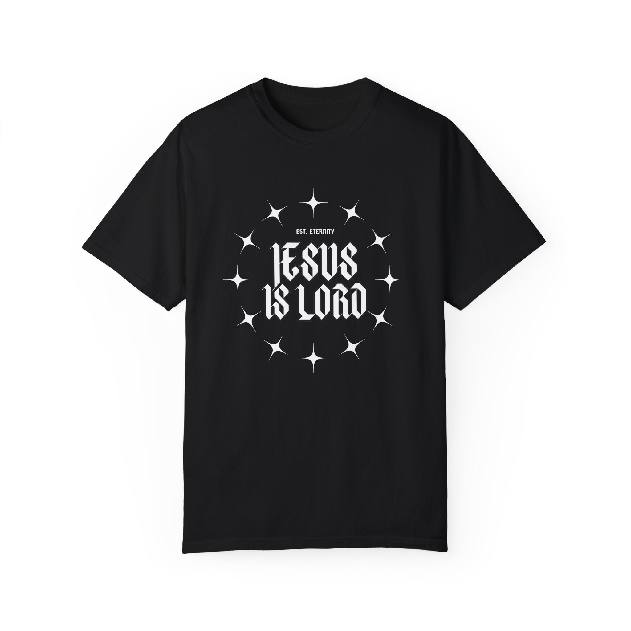 Collection of Jesus Is Lord Unisex Garment-Dyed T-Shirt - Faith-Inspired Apparel in a gallery layout