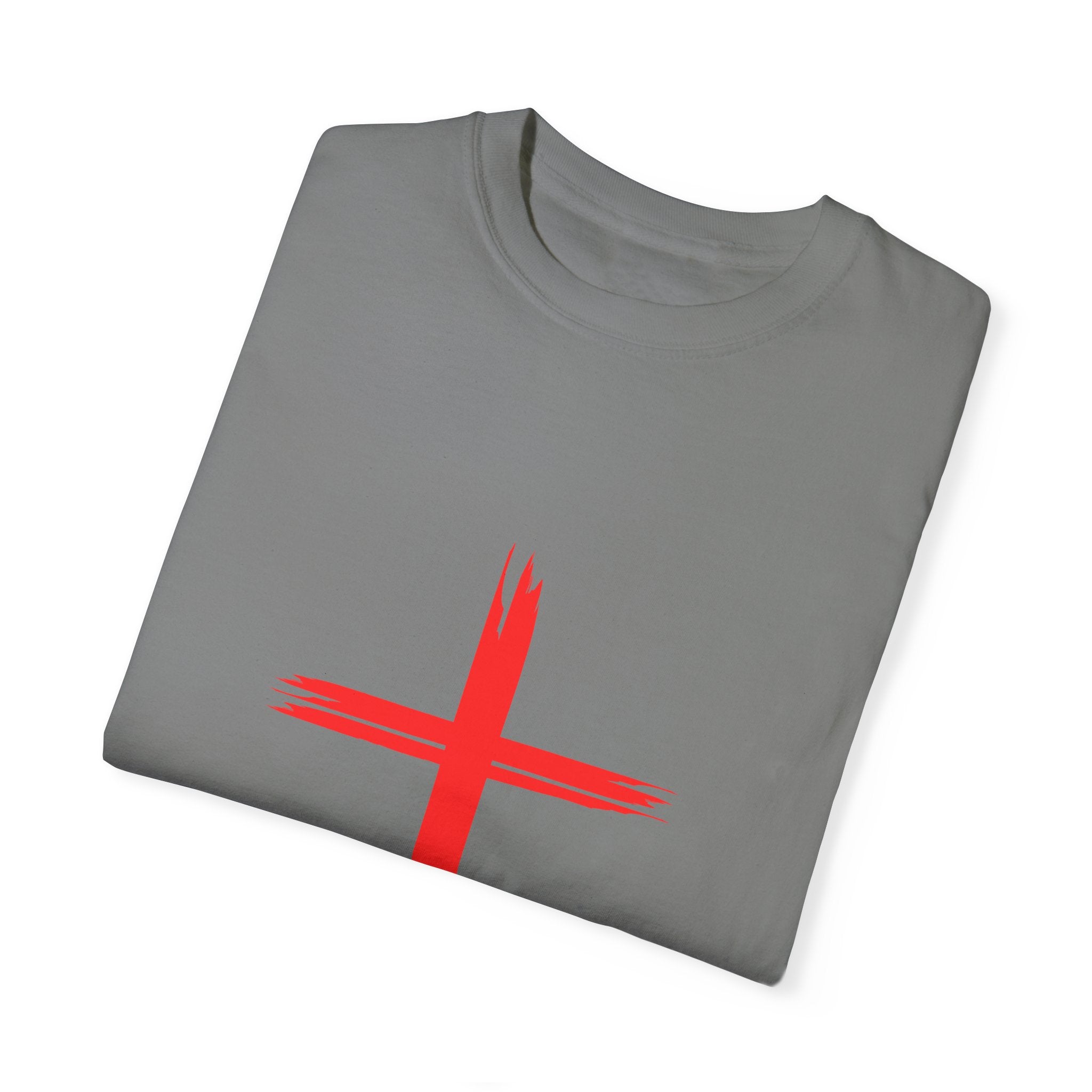 Collection of Faith & Love Graphic T-Shirt - Unisex Garment-Dyed with Cross and 316 Heart Design in a gallery layout