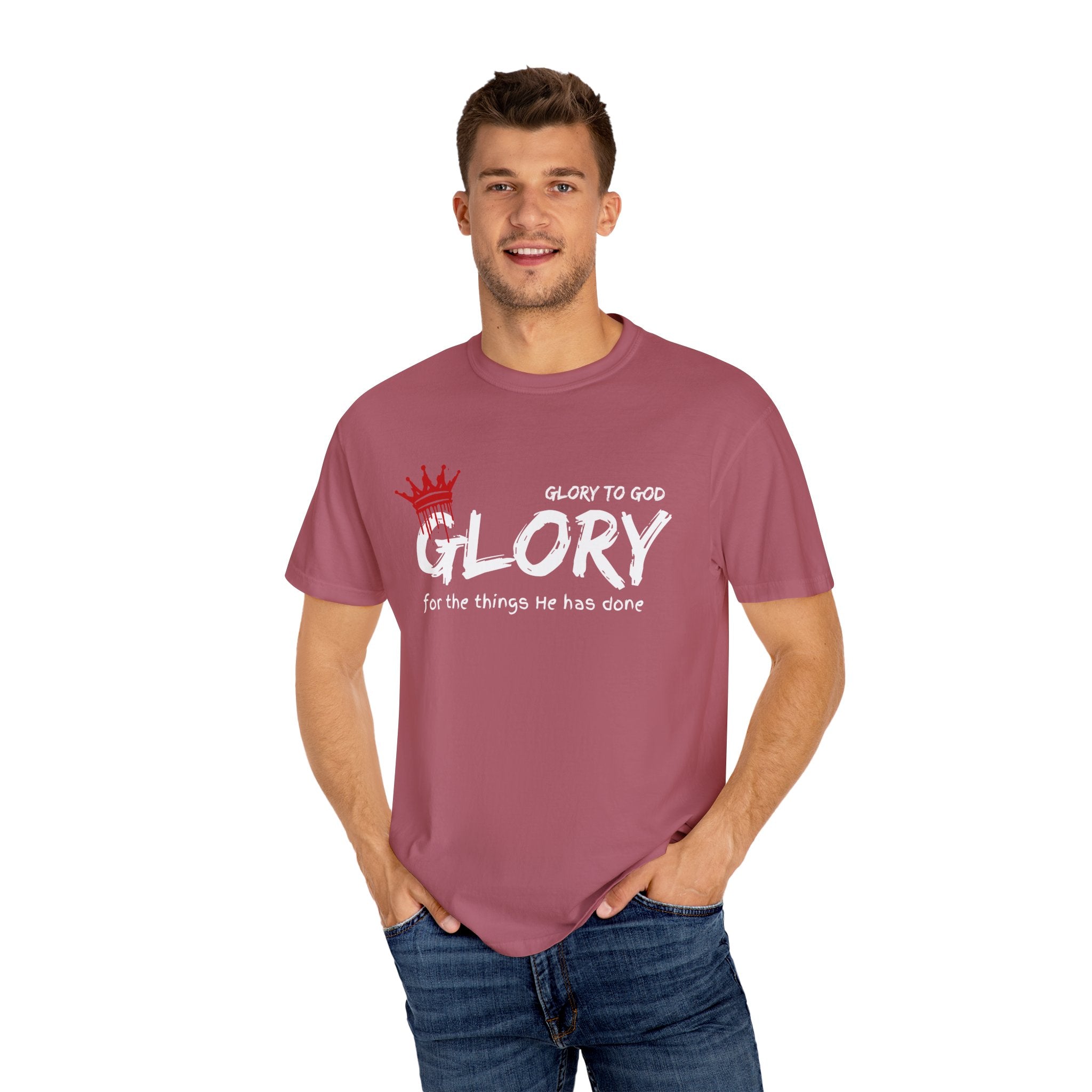 Collection of Faith-Inspired Unisex T-Shirt - 'Glory to God' Design in a gallery layout