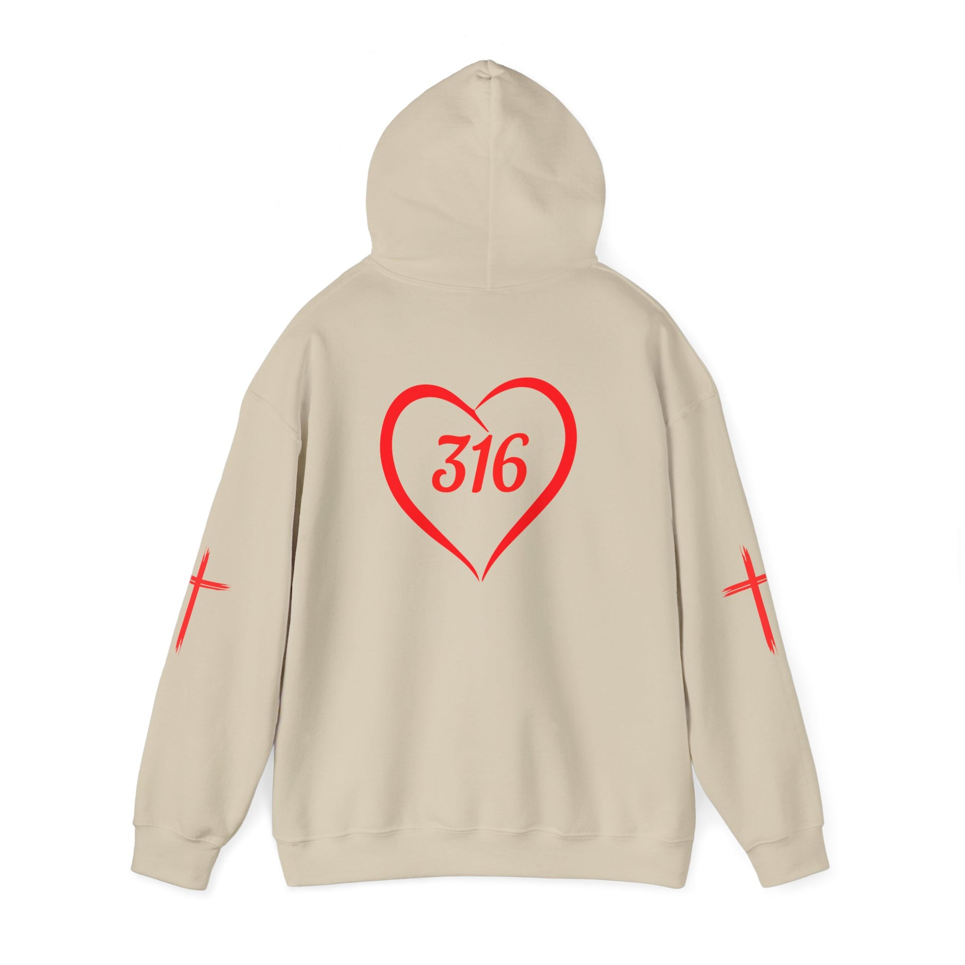 Heart 316 Unisex Heavy Blend Hooded Sweatshirt - Comfortable Faith-Inspired Apparel