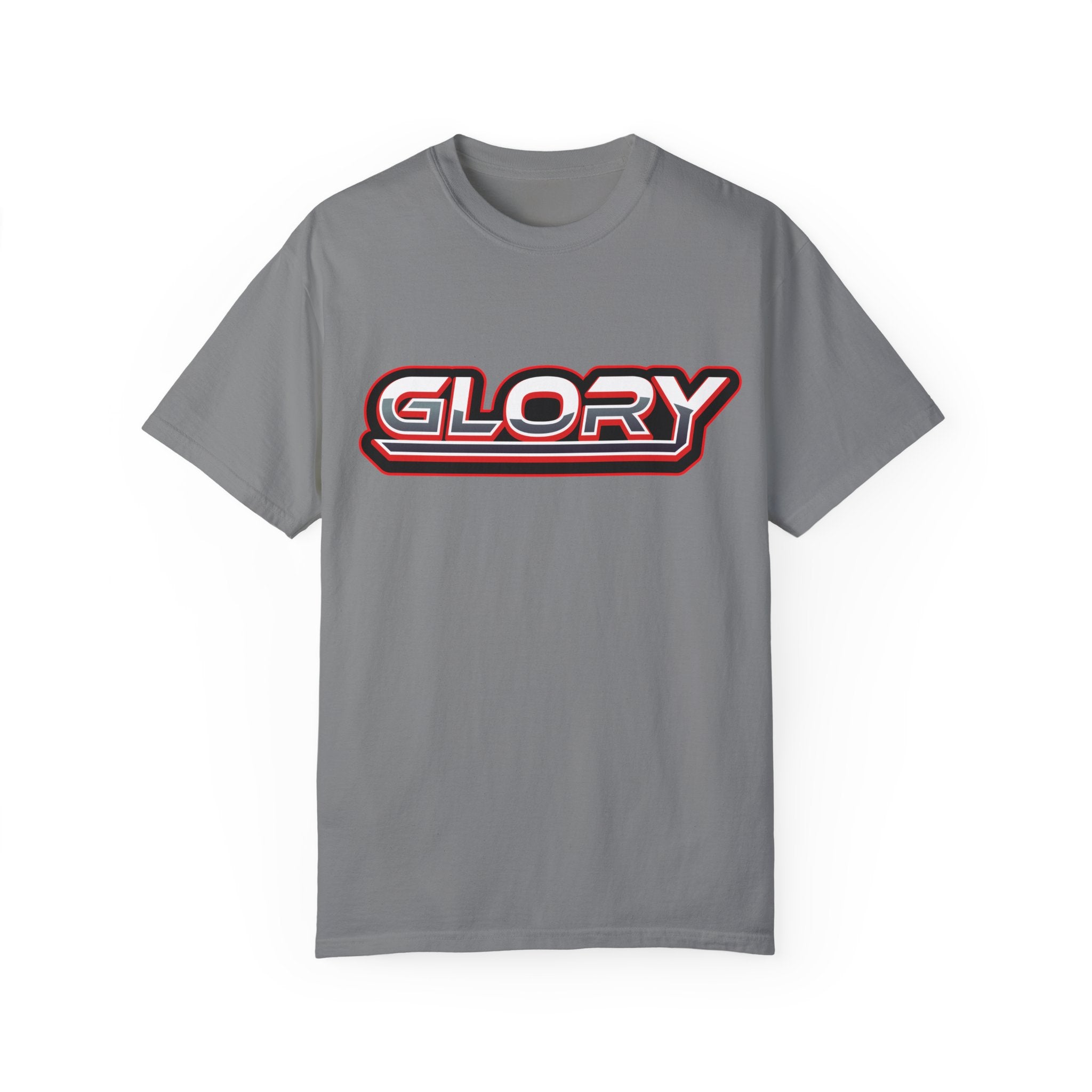 Collection of Unisex Garment-Dyed T-Shirt - 'GLORY' Graphic Tee for Everyday Wear in a gallery layout