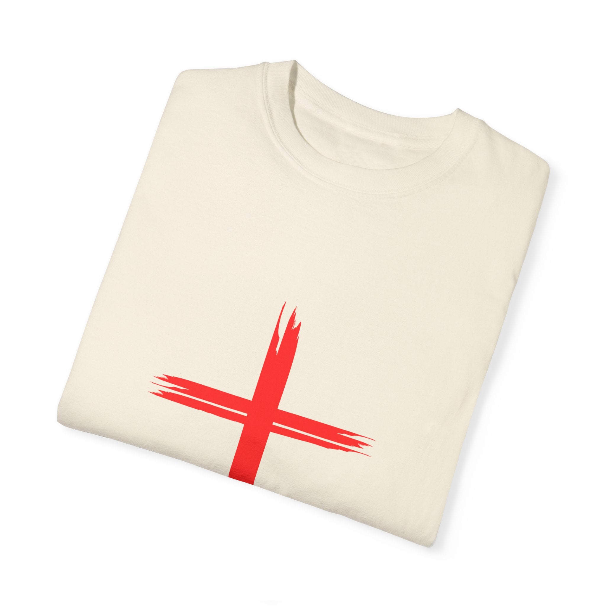 Collection of Faith & Love Graphic T-Shirt - Unisex Garment-Dyed with Cross and 316 Heart Design in a gallery layout