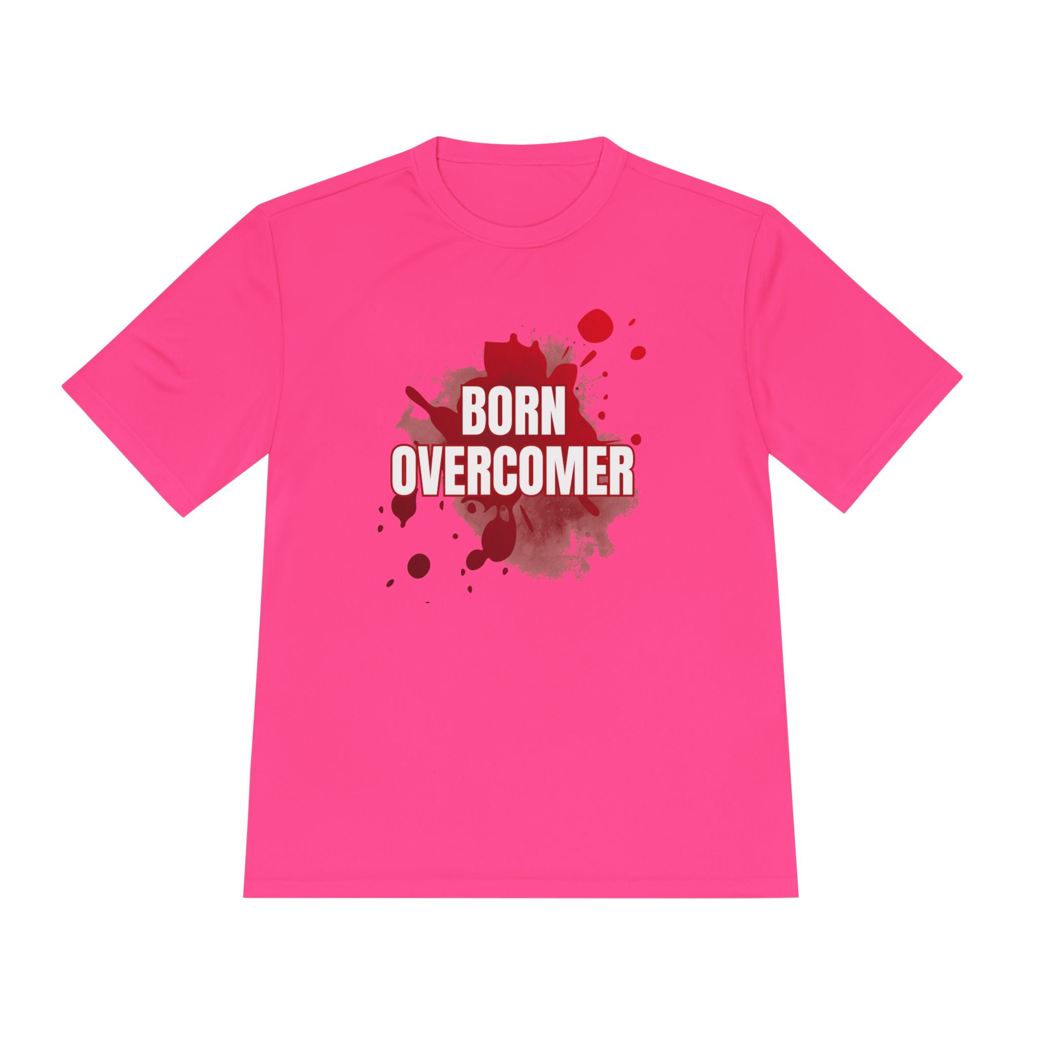 Collection of Born Overcomer Unisex Moisture Wicking Tee - Motivational Fitness Shirt in a gallery layout
