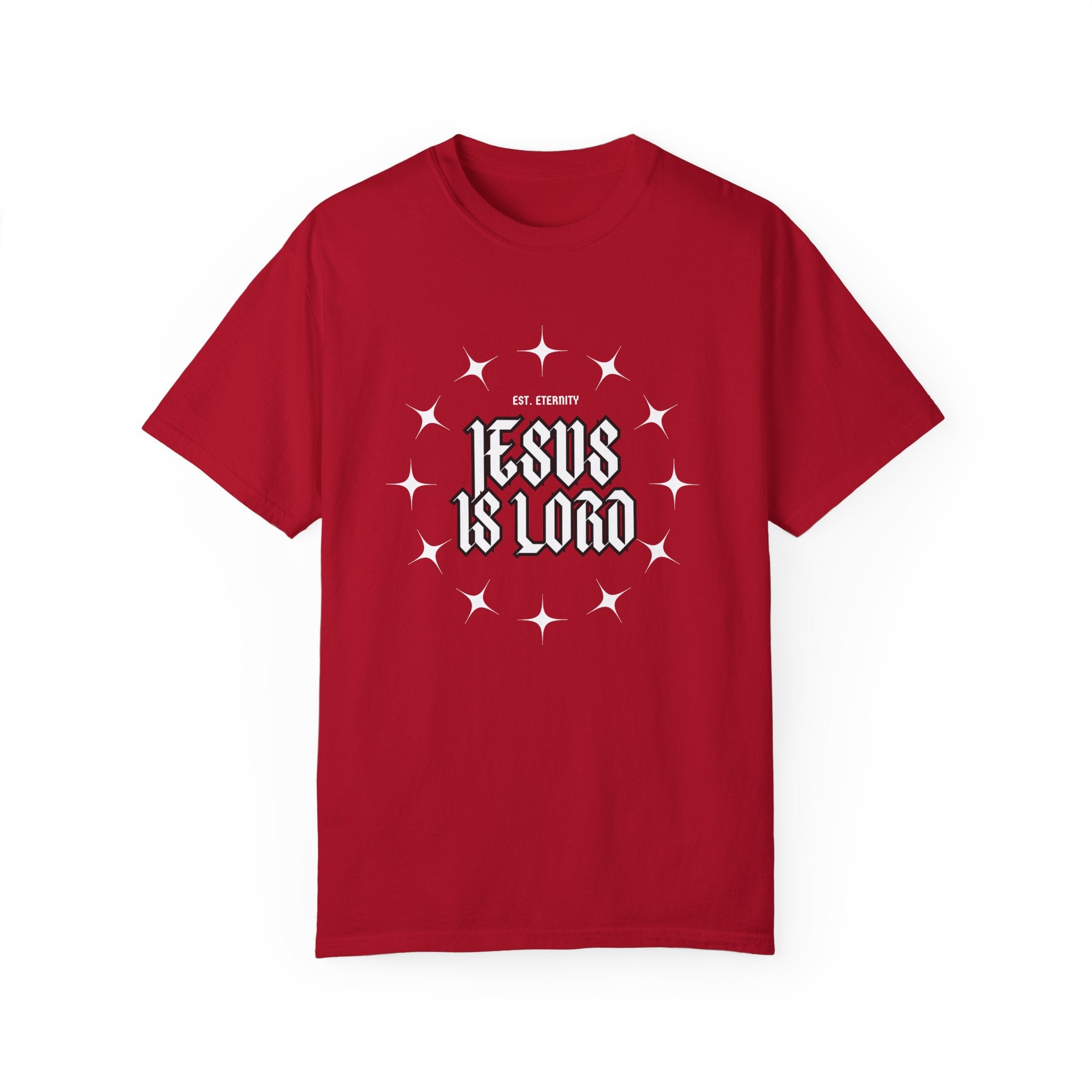 Collection of Jesus Is Lord Unisex Garment-Dyed T-Shirt - Faith-Inspired Apparel in a gallery layout