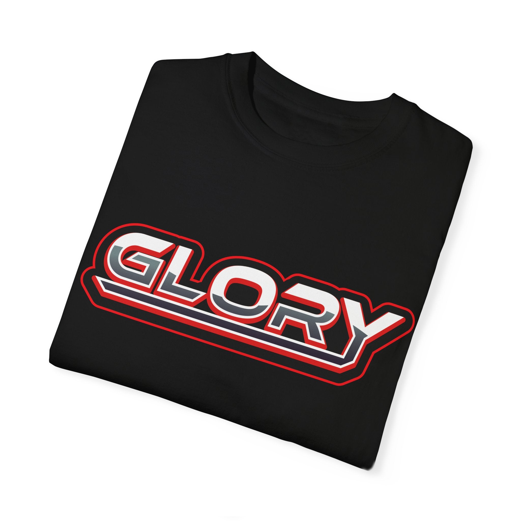 Collection of Unisex Garment-Dyed T-Shirt - 'GLORY' Graphic Tee for Everyday Wear in a gallery layout