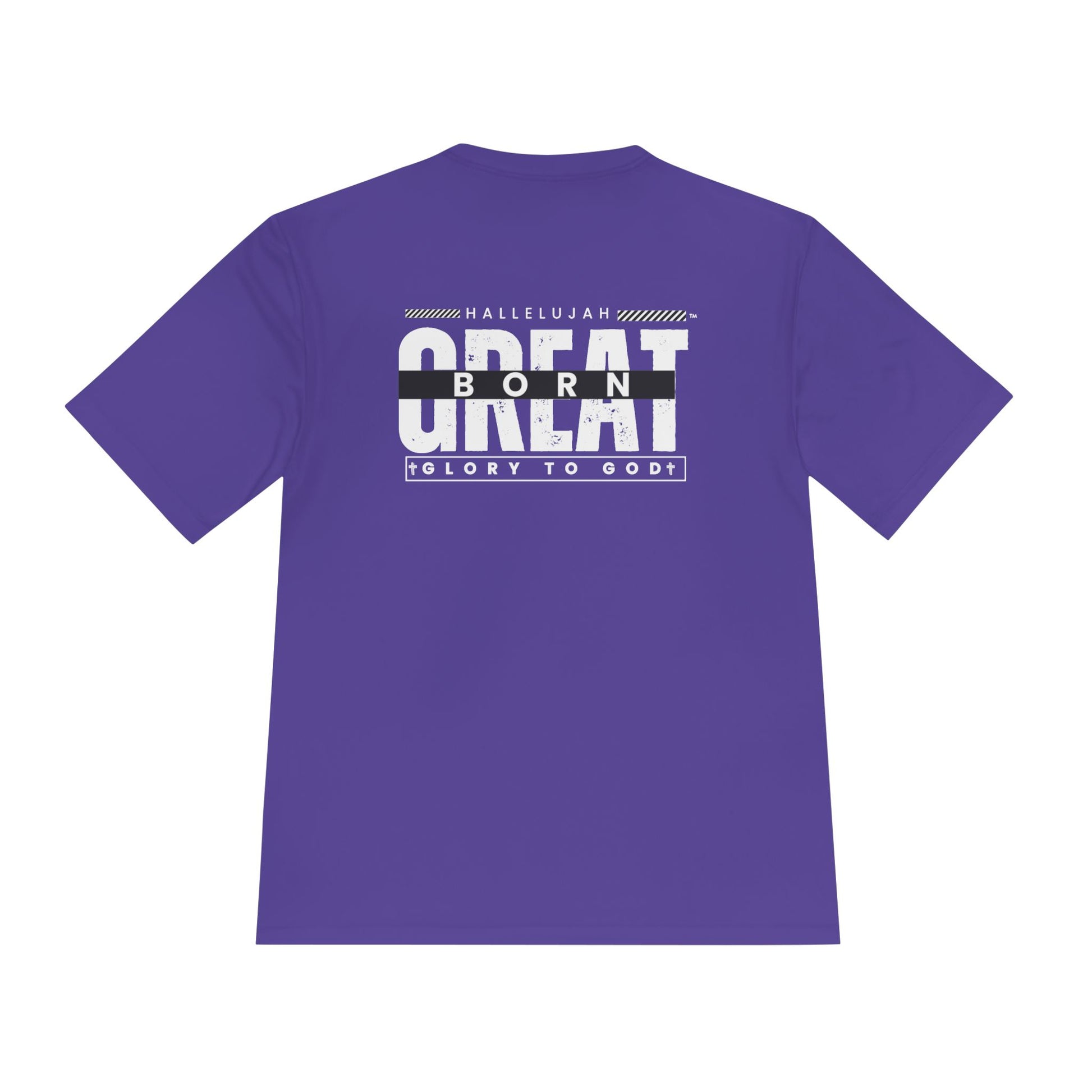 Inspirational Unisex Moisture Wicking Tee - 'Born Great' Design