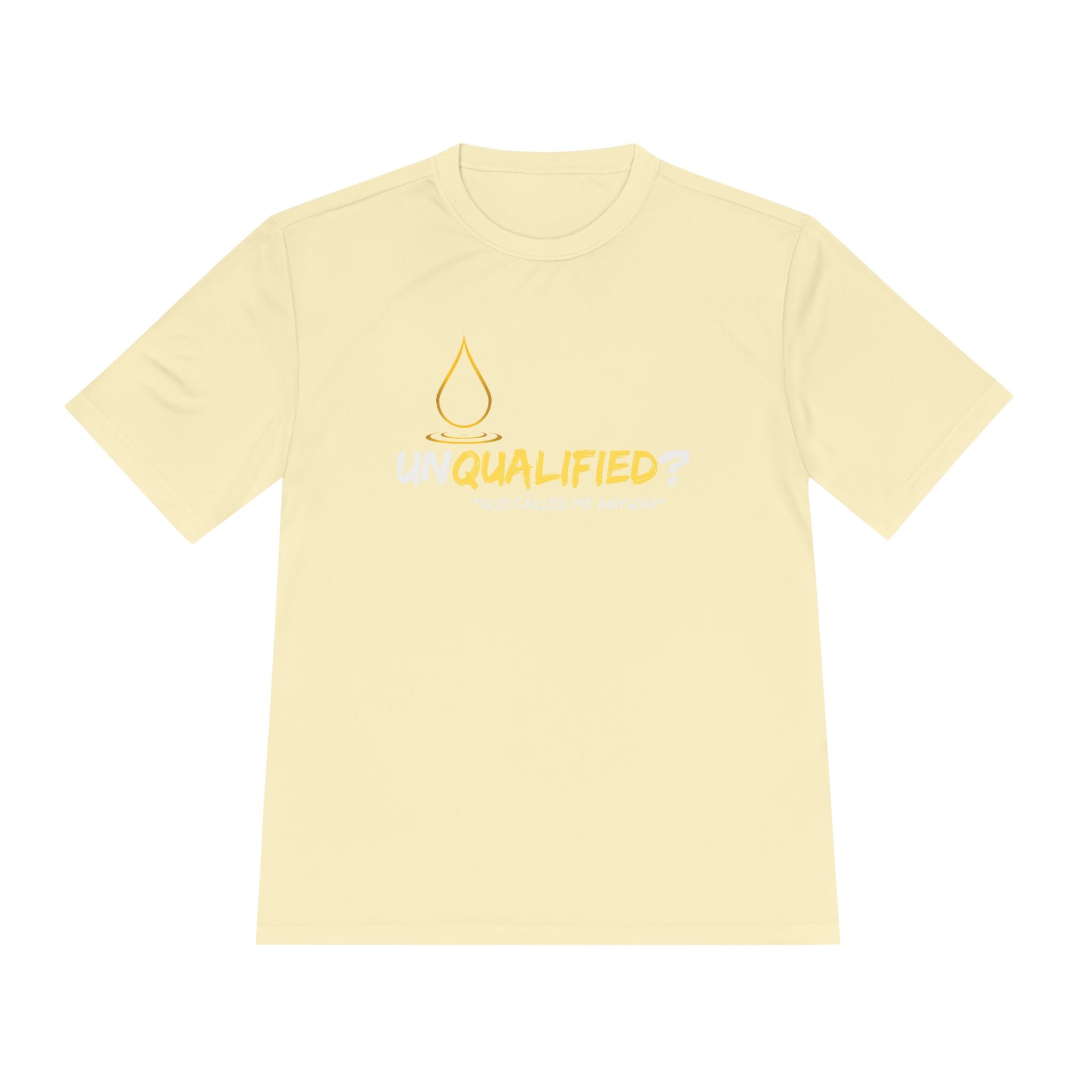 Collection of Unisex Moisture Wicking Tee - 'UNQUALIFIED?' Performance Shirt for Athletes in a gallery layout