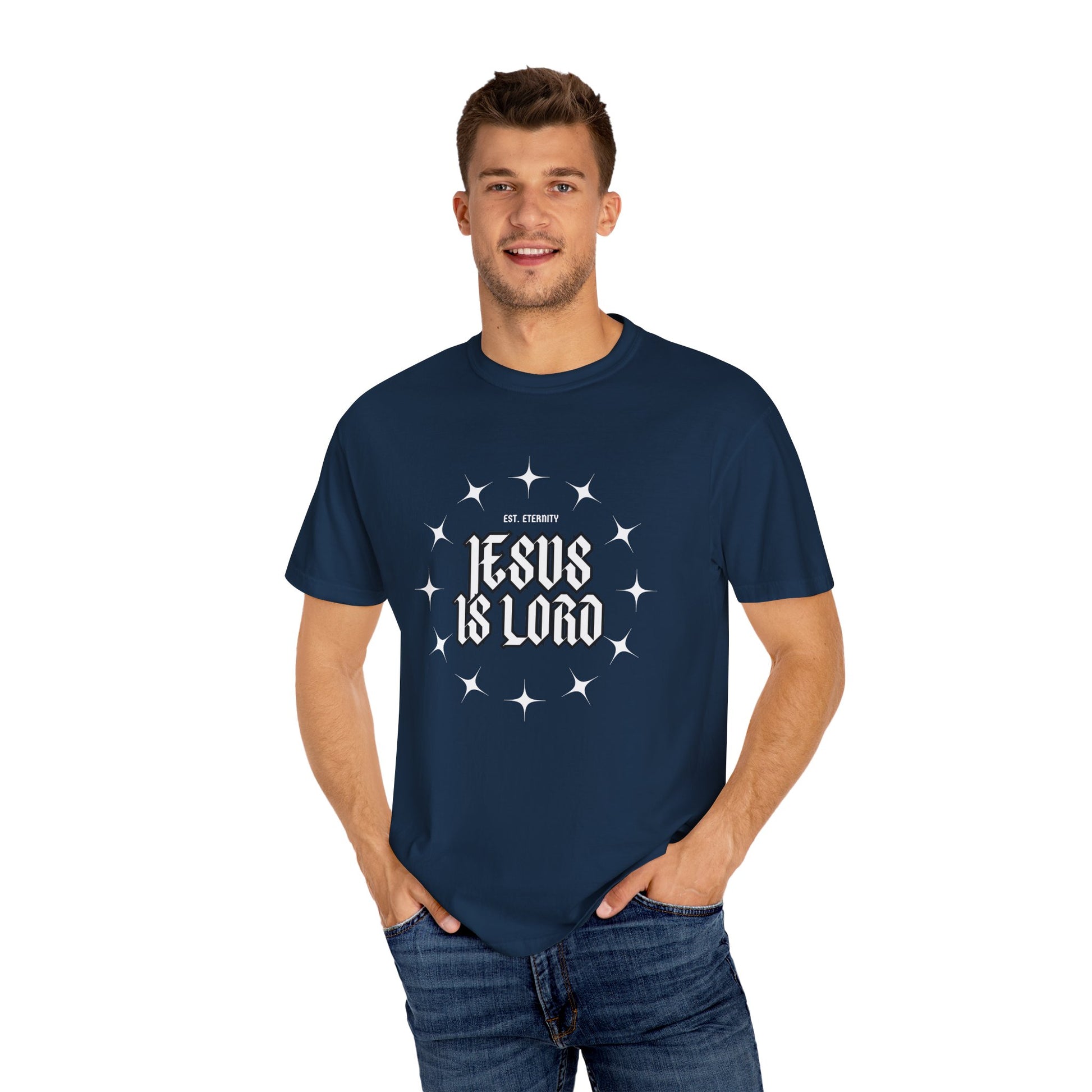 Jesus Is Lord Unisex Garment-Dyed T-Shirt - Faith-Inspired Apparel