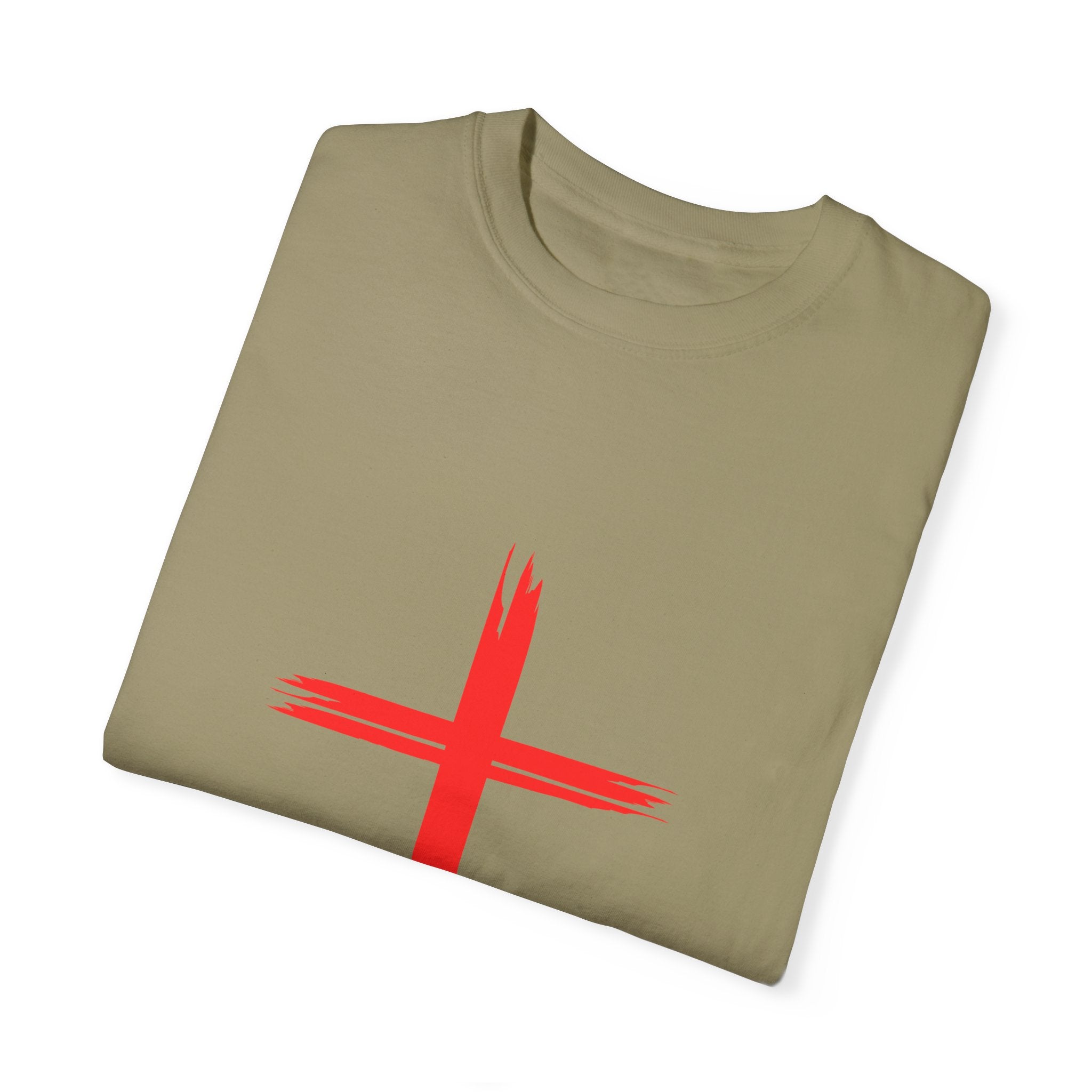 Collection of Faith & Love Graphic T-Shirt - Unisex Garment-Dyed with Cross and 316 Heart Design in a gallery layout