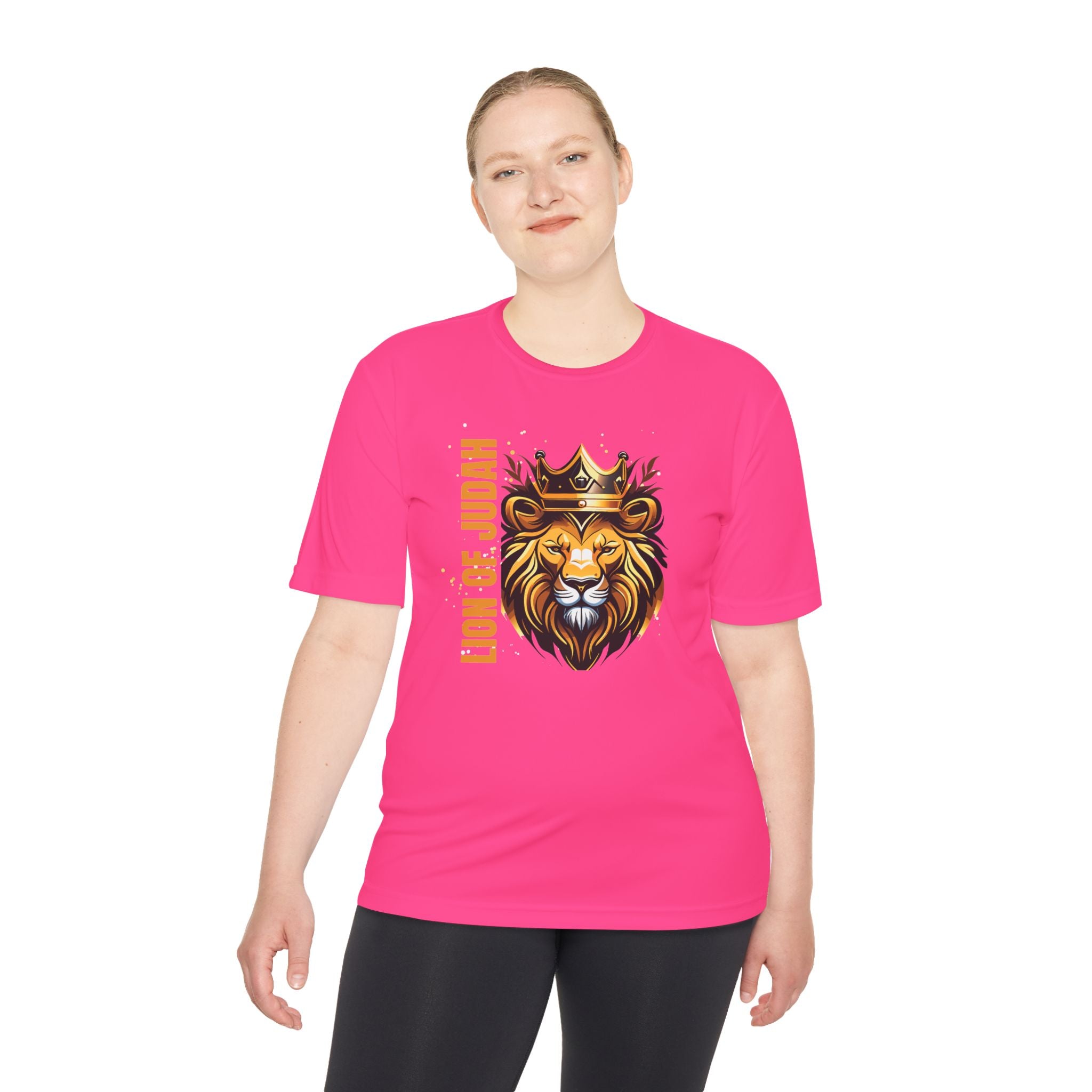 Collection of Lion of Judah Unisex Moisture Wicking Tee - Stylish Performance Shirt for Active Lifestyle in a gallery layout