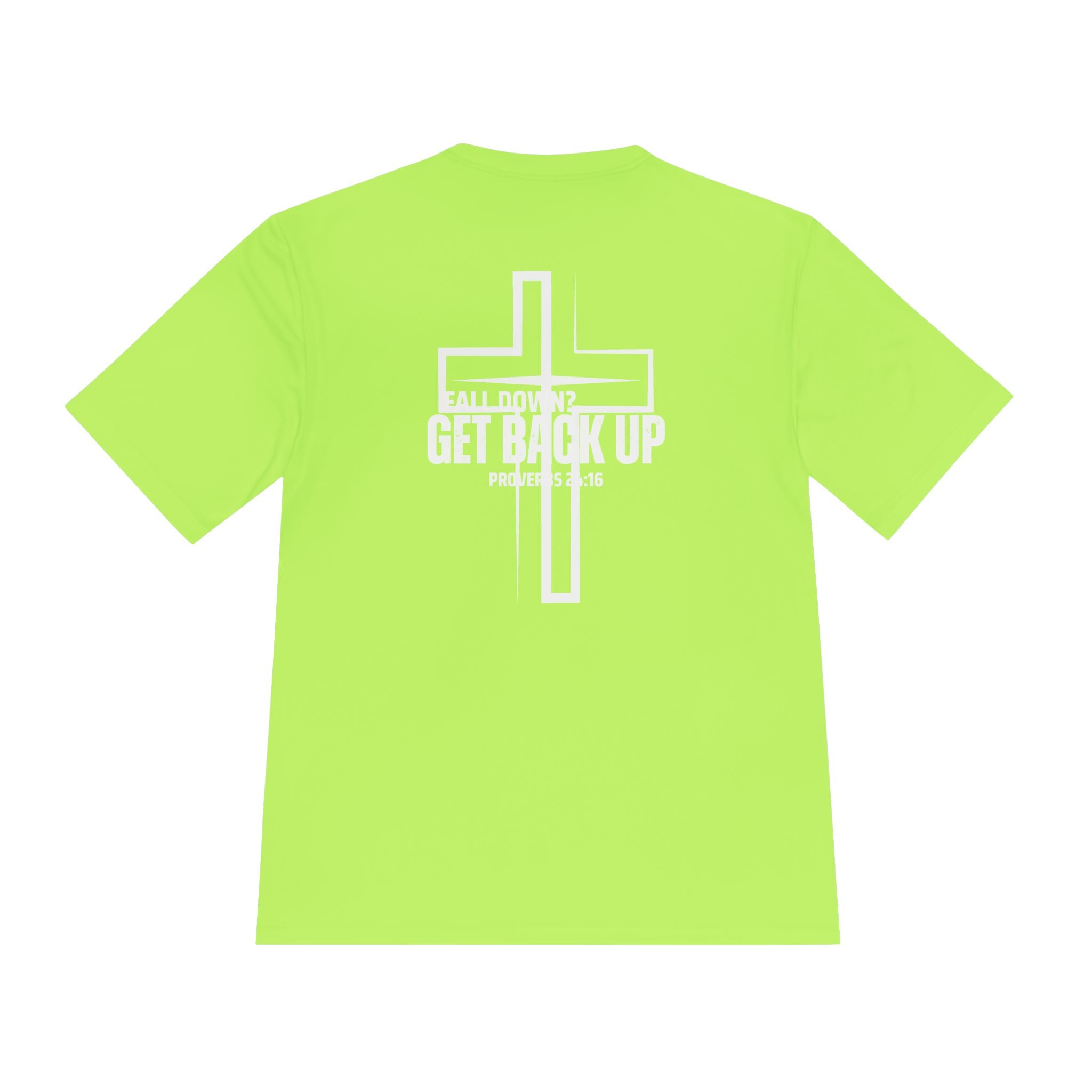 Collection of Unisex Moisture Wicking Tee - 'Get Back Up' Inspirational Christian Shirt in a gallery layout