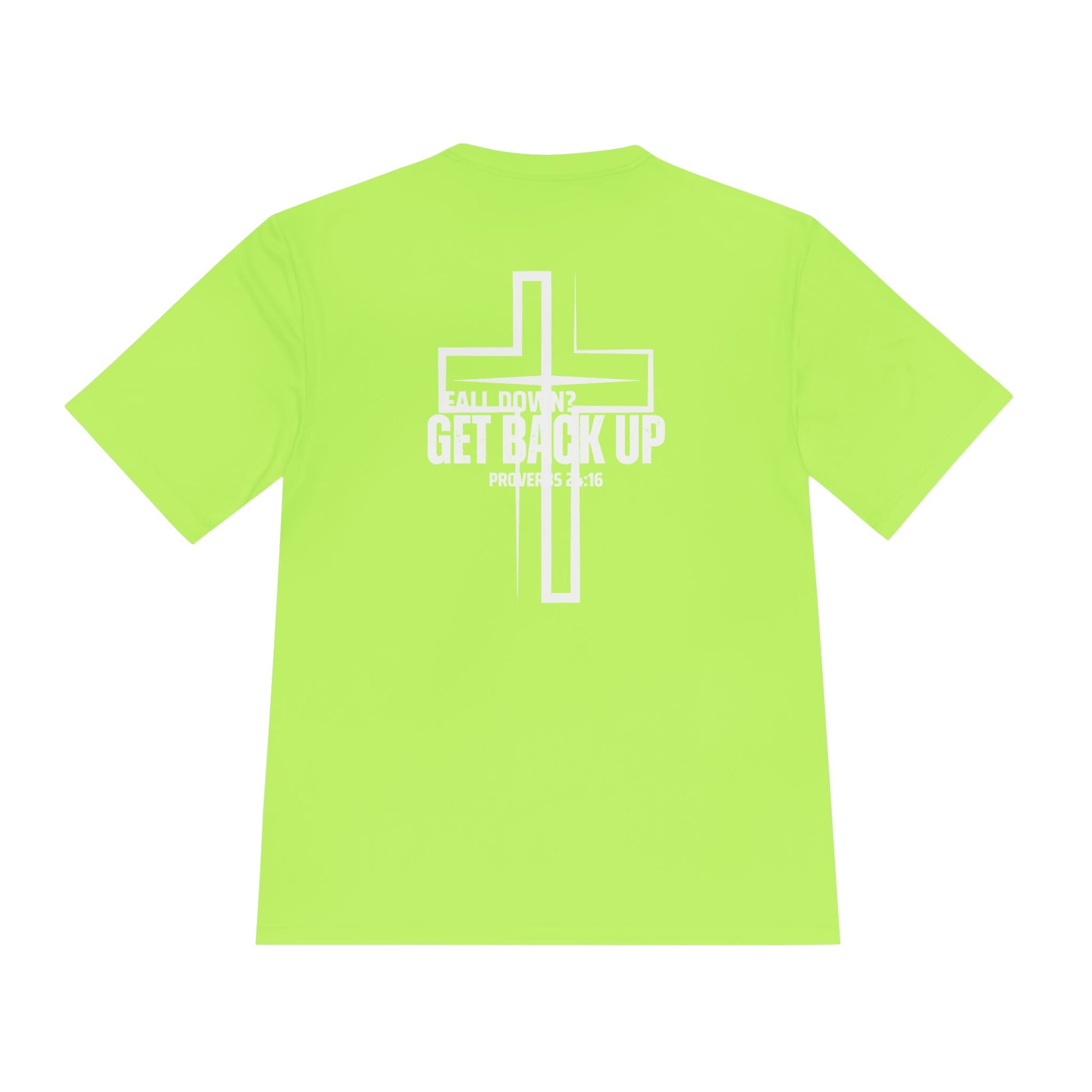 Unisex Moisture Wicking Tee - 'Get Back Up' Inspirational Christian Shirt