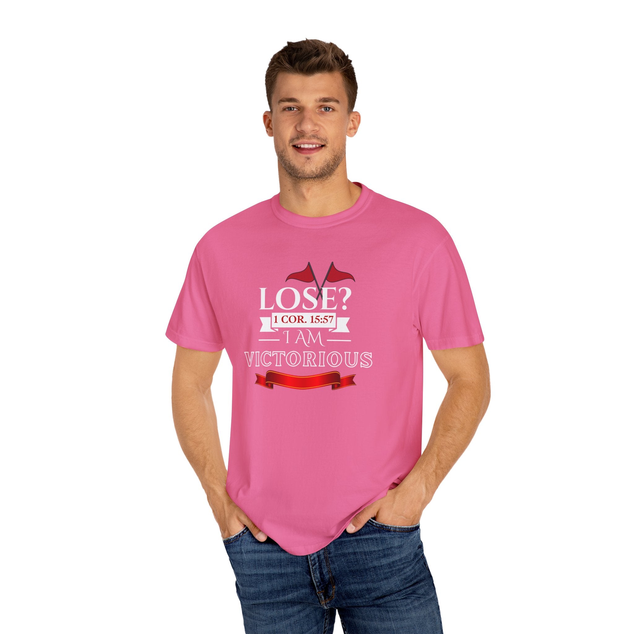 Collection of Victorious Faith Unisex T-Shirt - Lose? I Am Victorious - Inspirational Christian Apparel in a gallery layout
