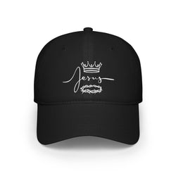 Collection of Jesus Crown & Thorns Low Profile Baseball Cap -Hat for Faith and Everyday Wear in a gallery layout