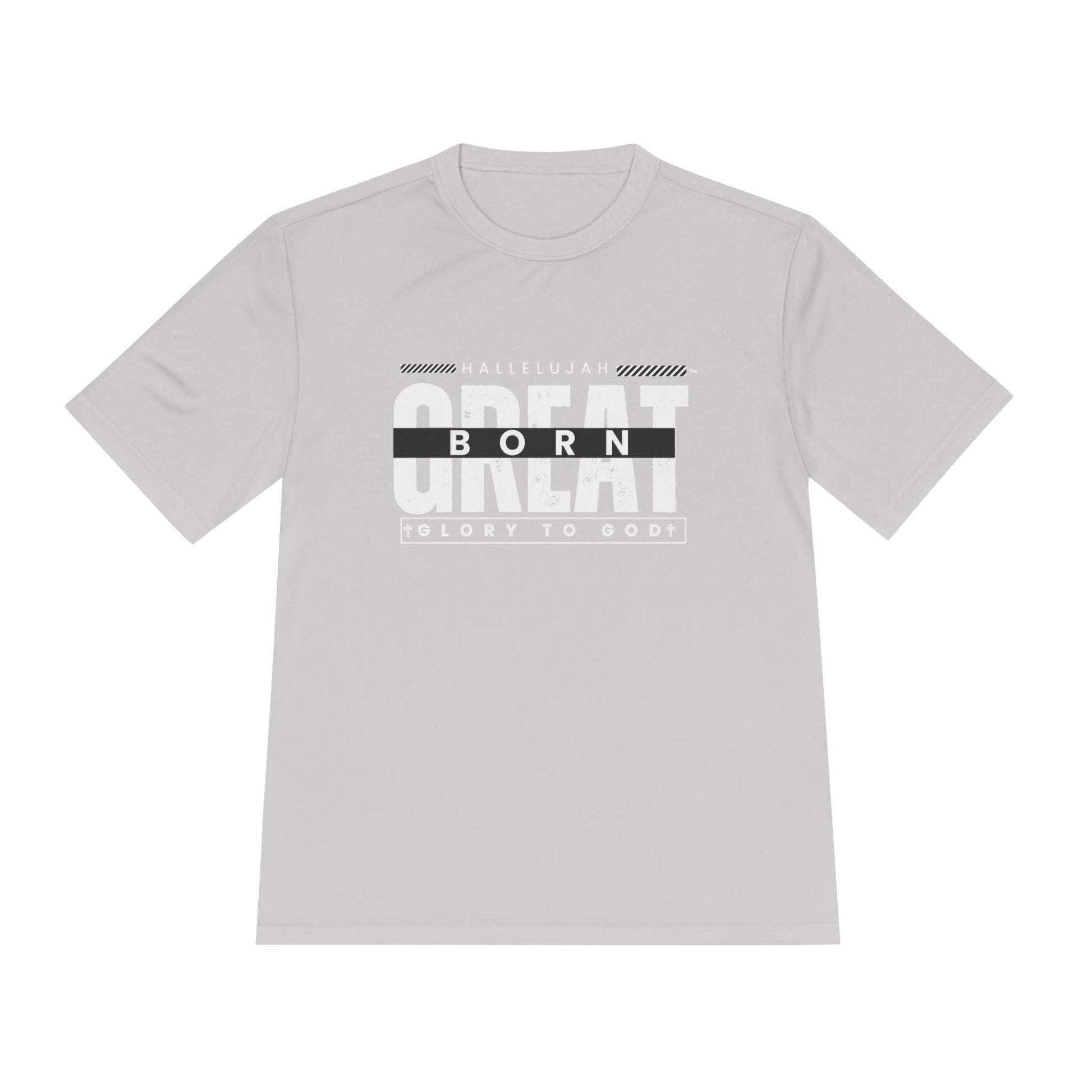 Inspirational Unisex Moisture Wicking Tee - 'Born Great' Design