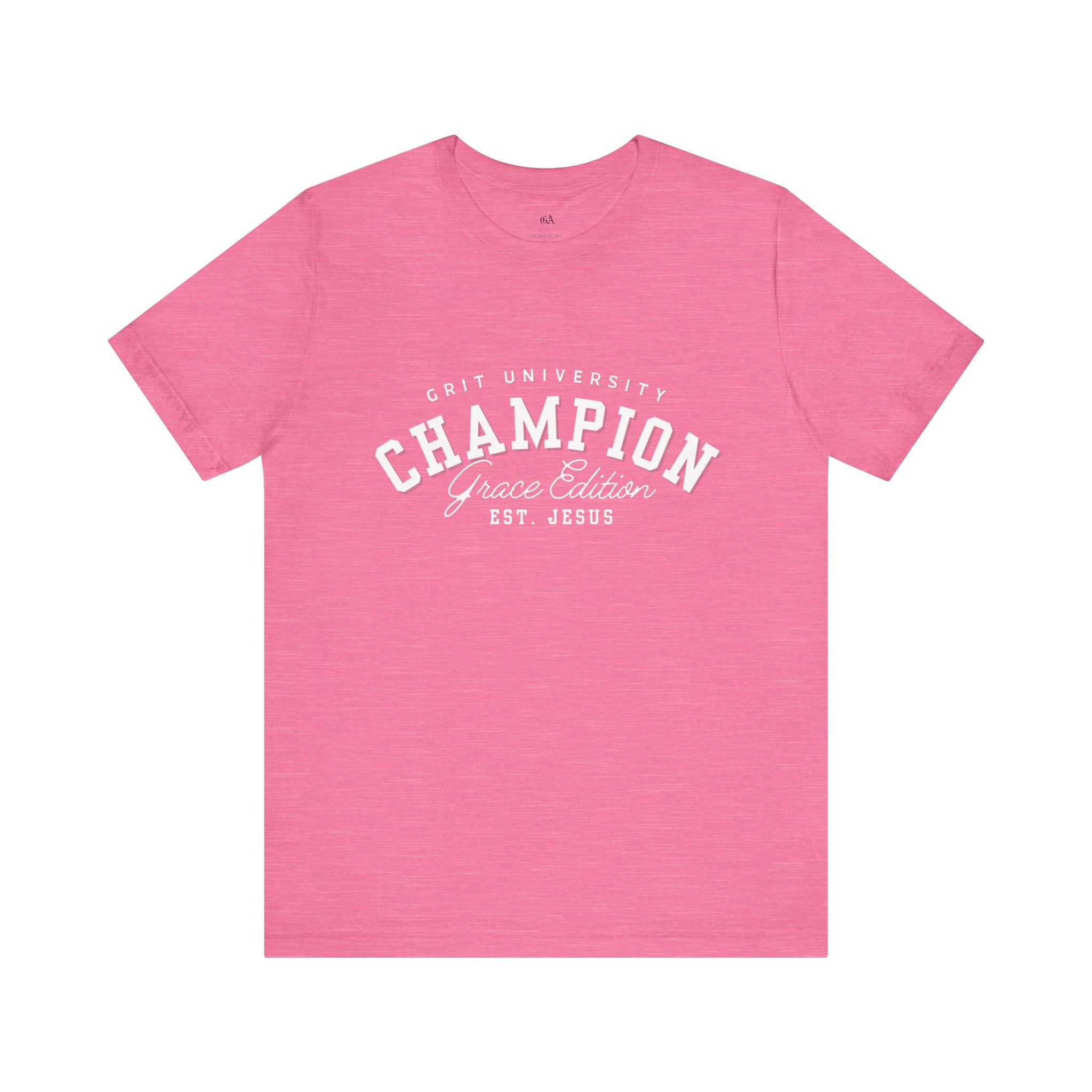 Collection of Champion Spirit Unisex Tee, Motivational T-Shirt for Everyday Wear, Ideal for College Students, Athletes, Gift for Graduates in a gallery layout