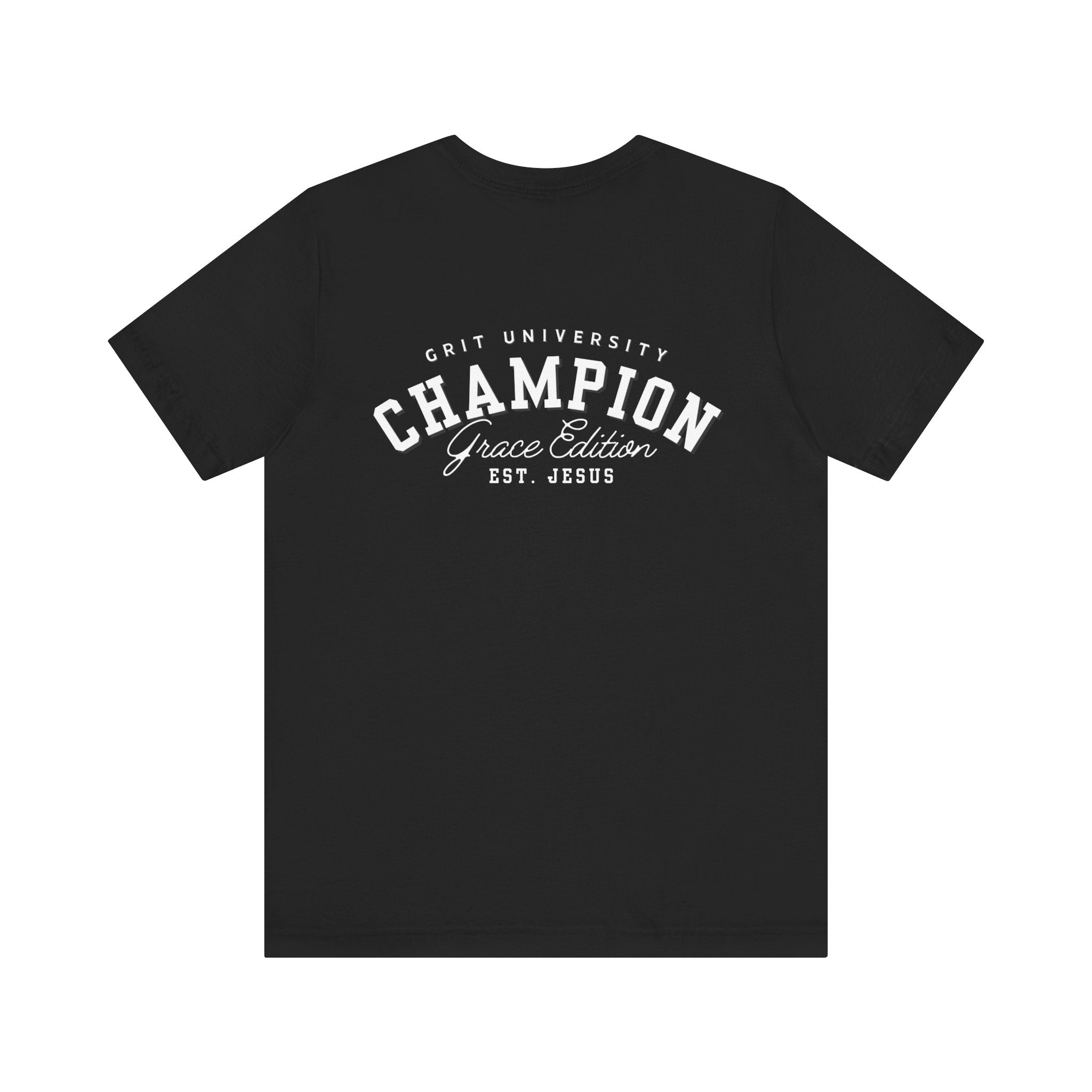 Collection of Champion Spirit Unisex Tee, Motivational T-Shirt for Everyday Wear, Ideal for College Students, Athletes, Gift for Graduates in a gallery layout