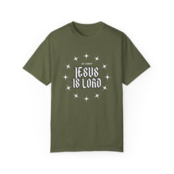 Collection of Jesus Is Lord Unisex Garment-Dyed T-Shirt - Faith-Inspired Apparel in a gallery layout