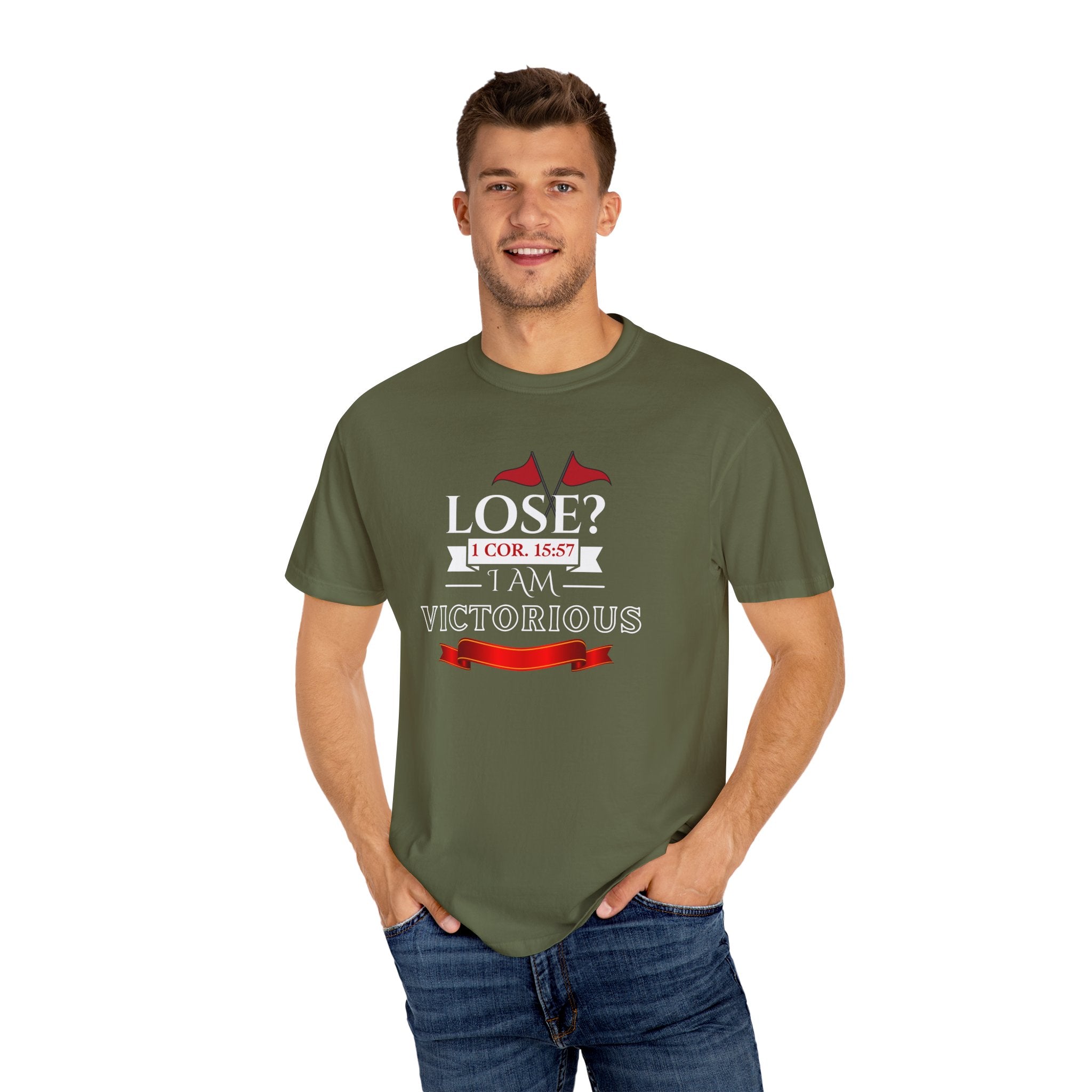 Collection of Victorious Faith Unisex T-Shirt - Lose? I Am Victorious - Inspirational Christian Apparel in a gallery layout