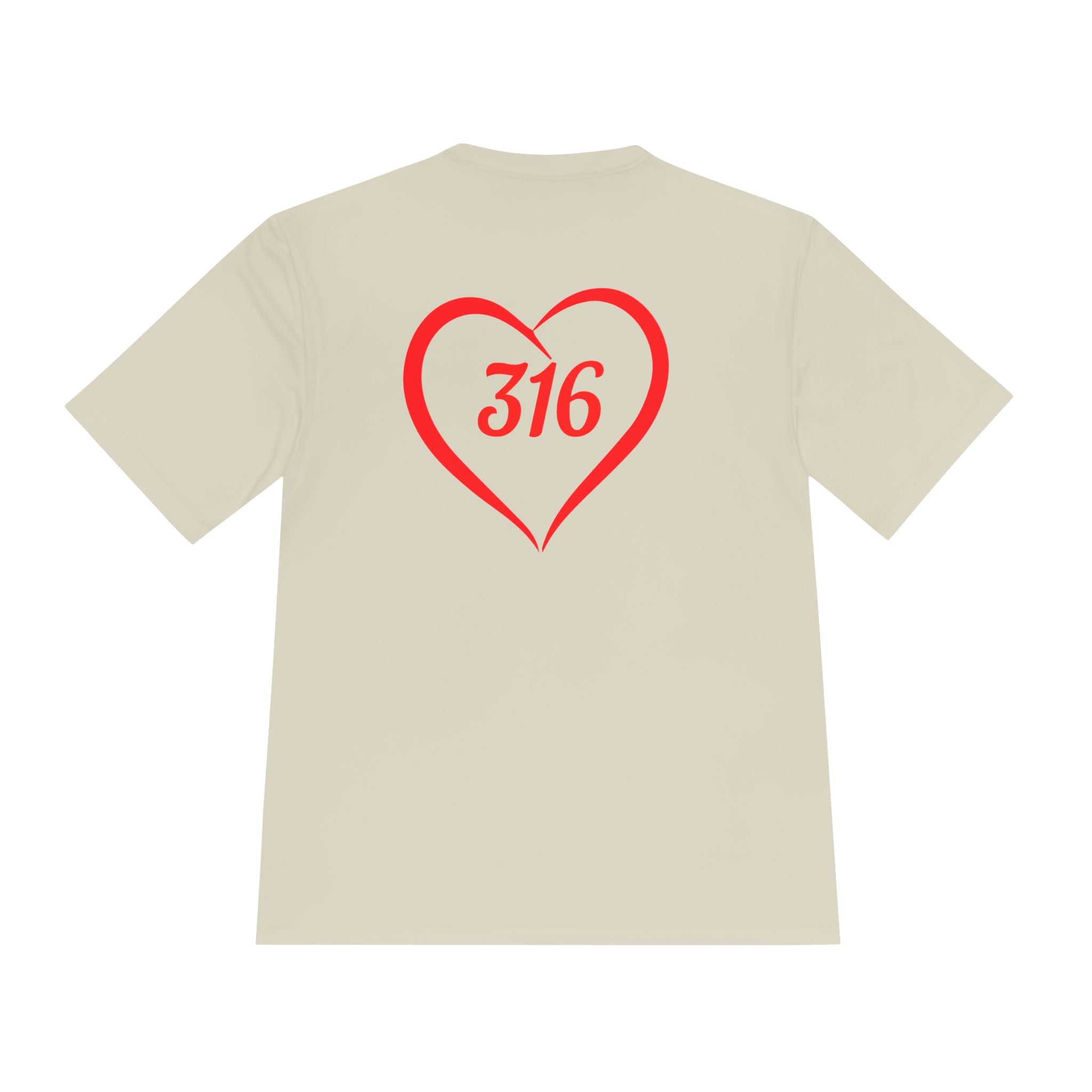 Collection of Unisex Moisture Wicking Tee - Cross and Heart 316 Design in a gallery layout