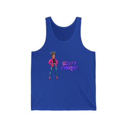 Collection of Edgy Chique Unisex Jersey Tank - Fun & Stylish Graphic Tank Top for Everyday Wear in a gallery layout