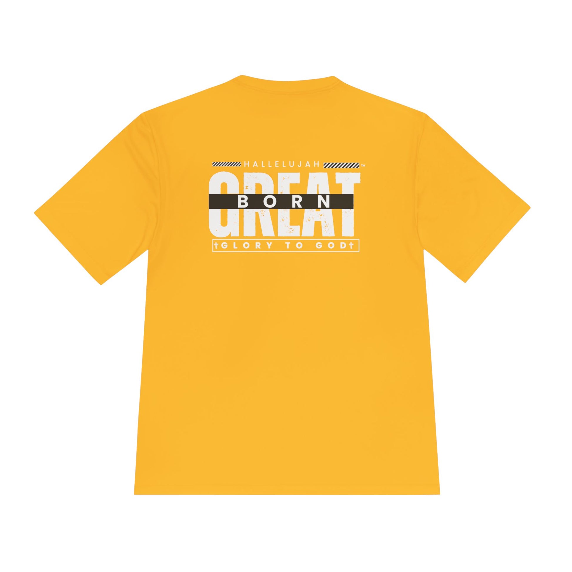 Inspirational Unisex Moisture Wicking Tee - 'Born Great' Design