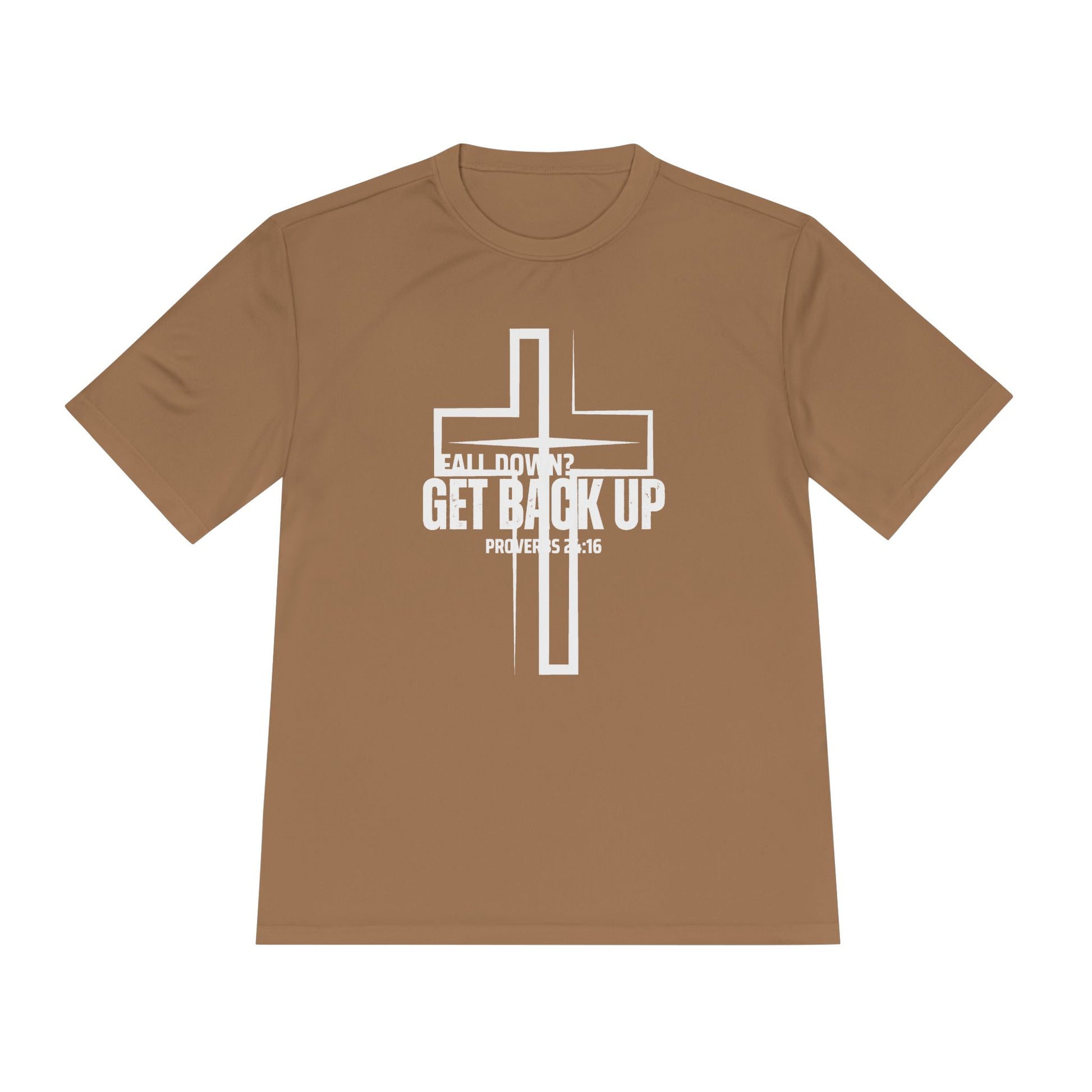 Unisex Moisture Wicking Tee - 'Get Back Up' Inspirational Christian Shirt