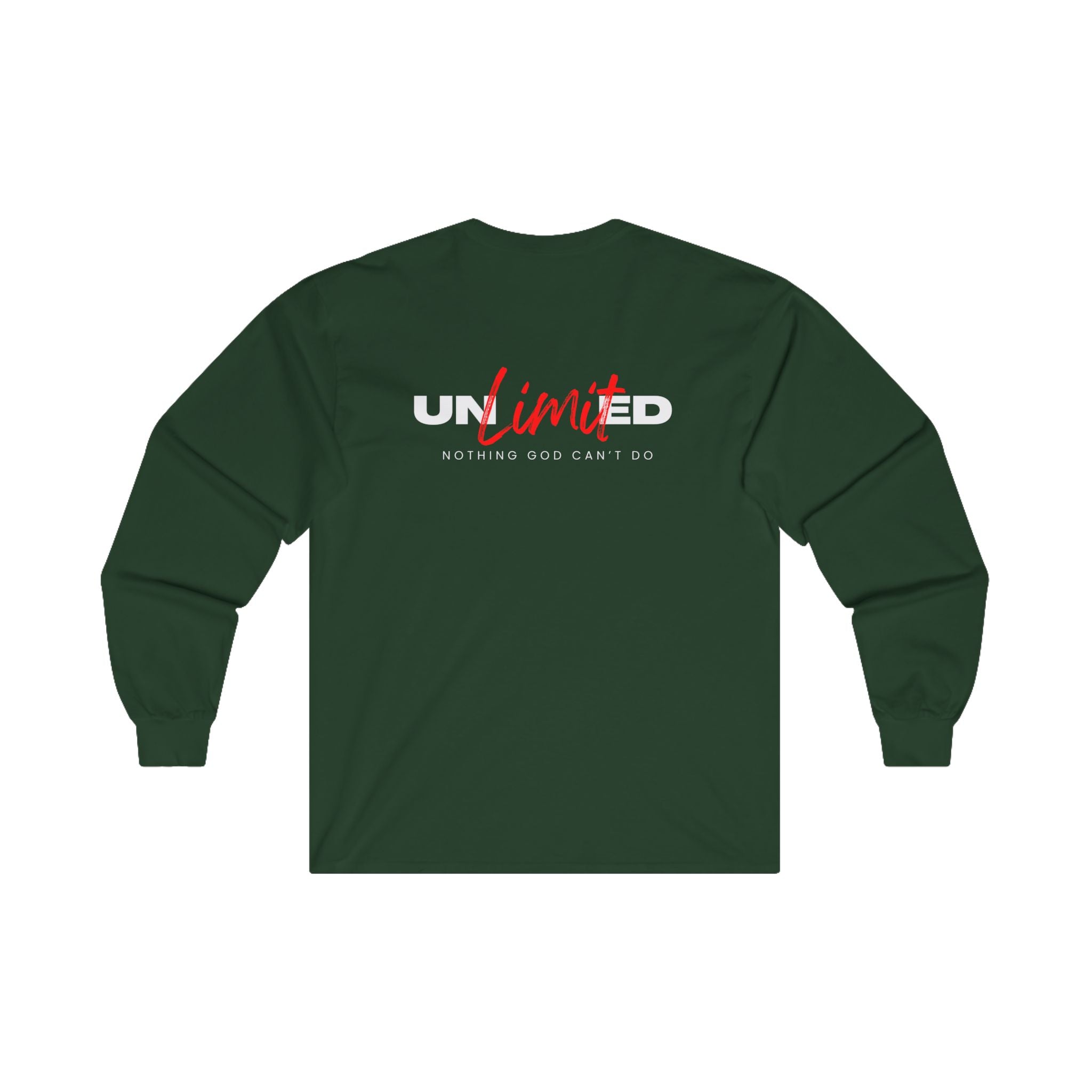 Collection of Unlimited Nothing God Can't Do - Long Sleeve Tee in a gallery layout