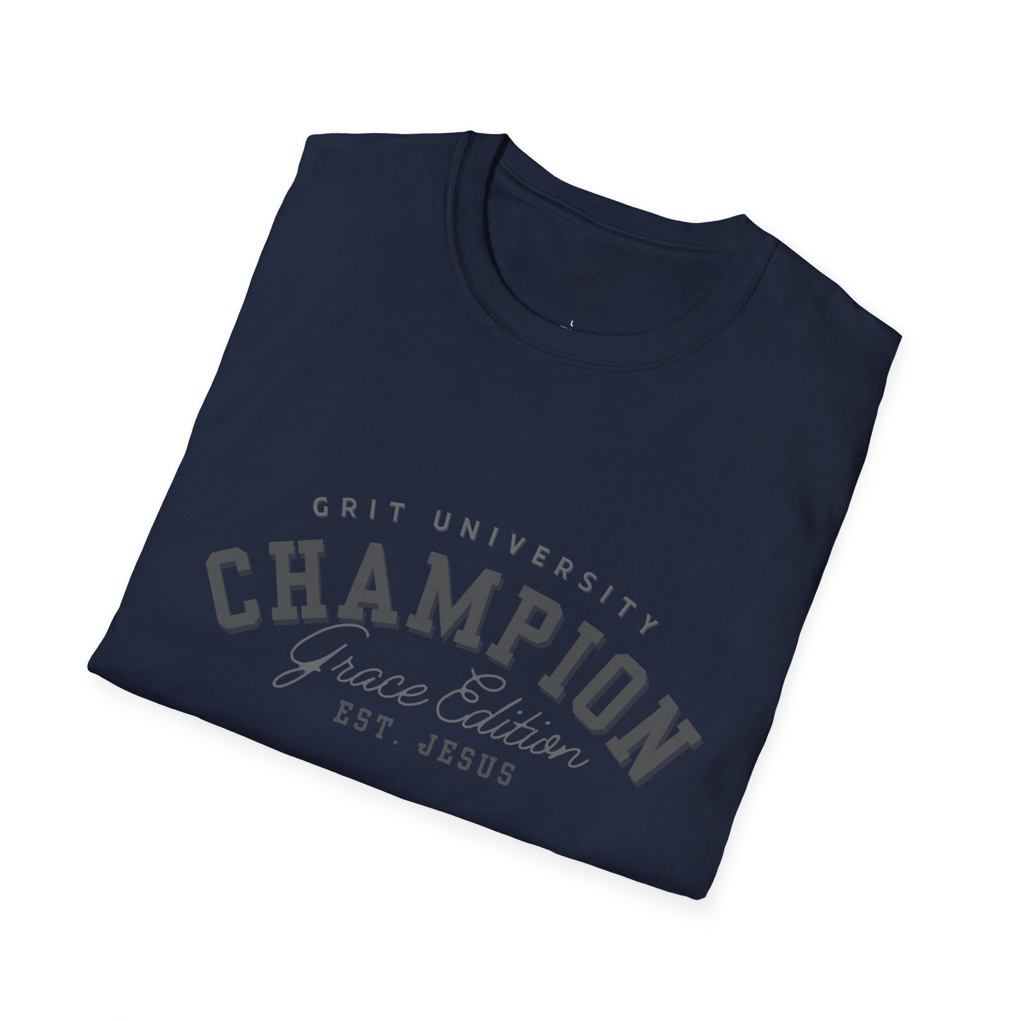 Collection of Christian Champion T-Shirt, Inspirational Tee, Faith Apparel, Gift for Believers, Grace Edition, Everyday Wear in a gallery layout