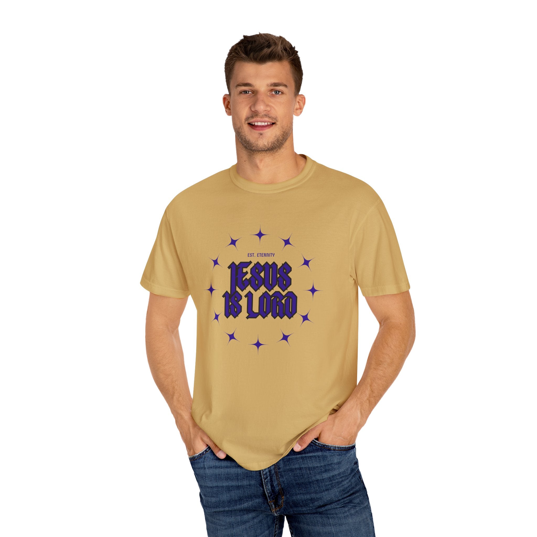 Collection of Inspirational Unisex T-Shirt - 'Jesus is Lord' Design - Perfect for Faith-Based Celebrations in a gallery layout