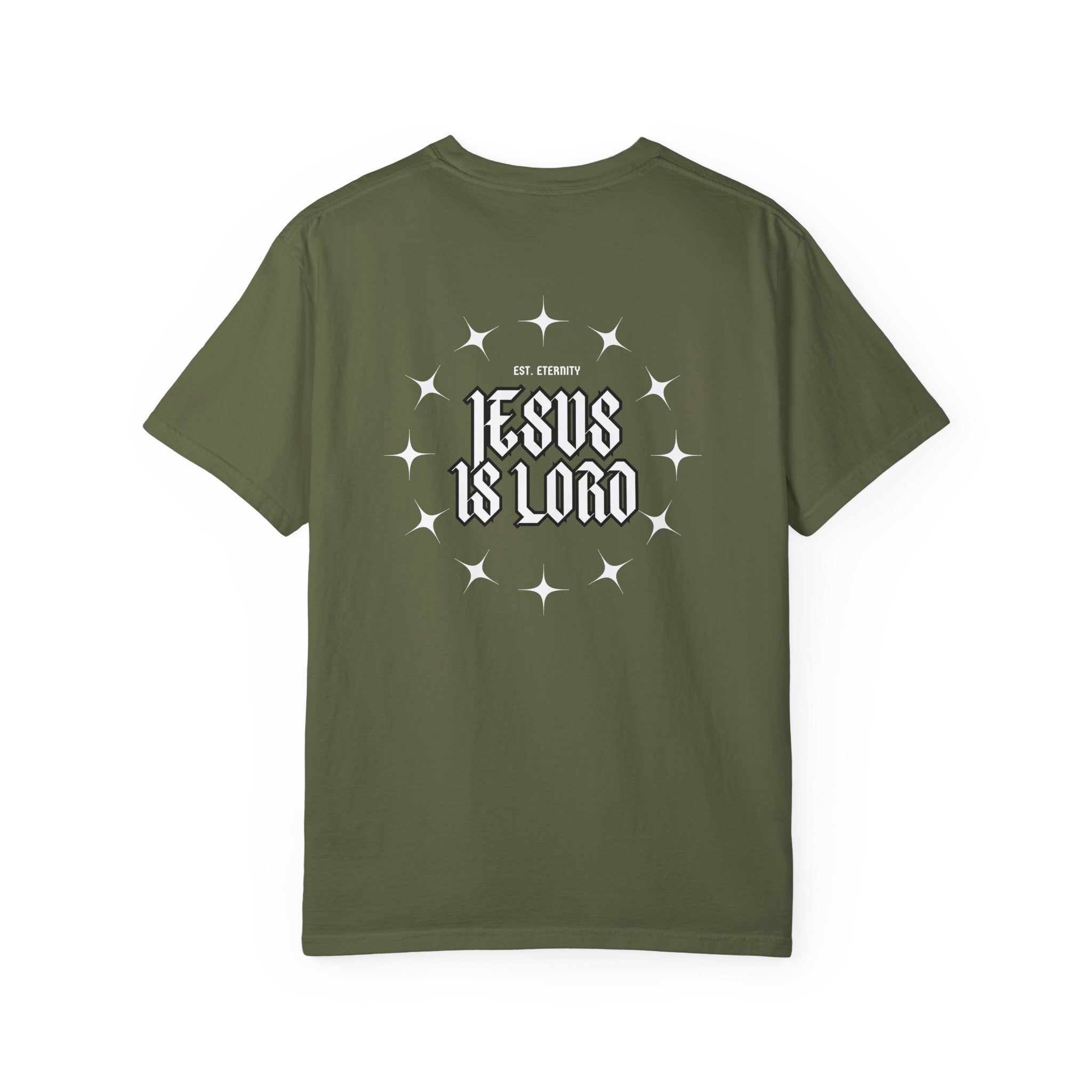 Collection of Jesus Is Lord Unisex Garment-Dyed T-Shirt - Faith-Inspired Apparel in a gallery layout