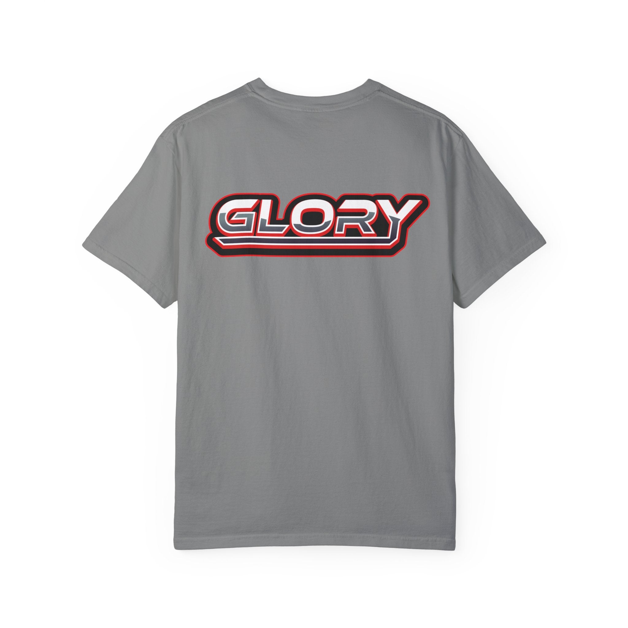 Collection of Unisex Garment-Dyed T-Shirt - 'GLORY' Graphic Tee for Everyday Wear in a gallery layout