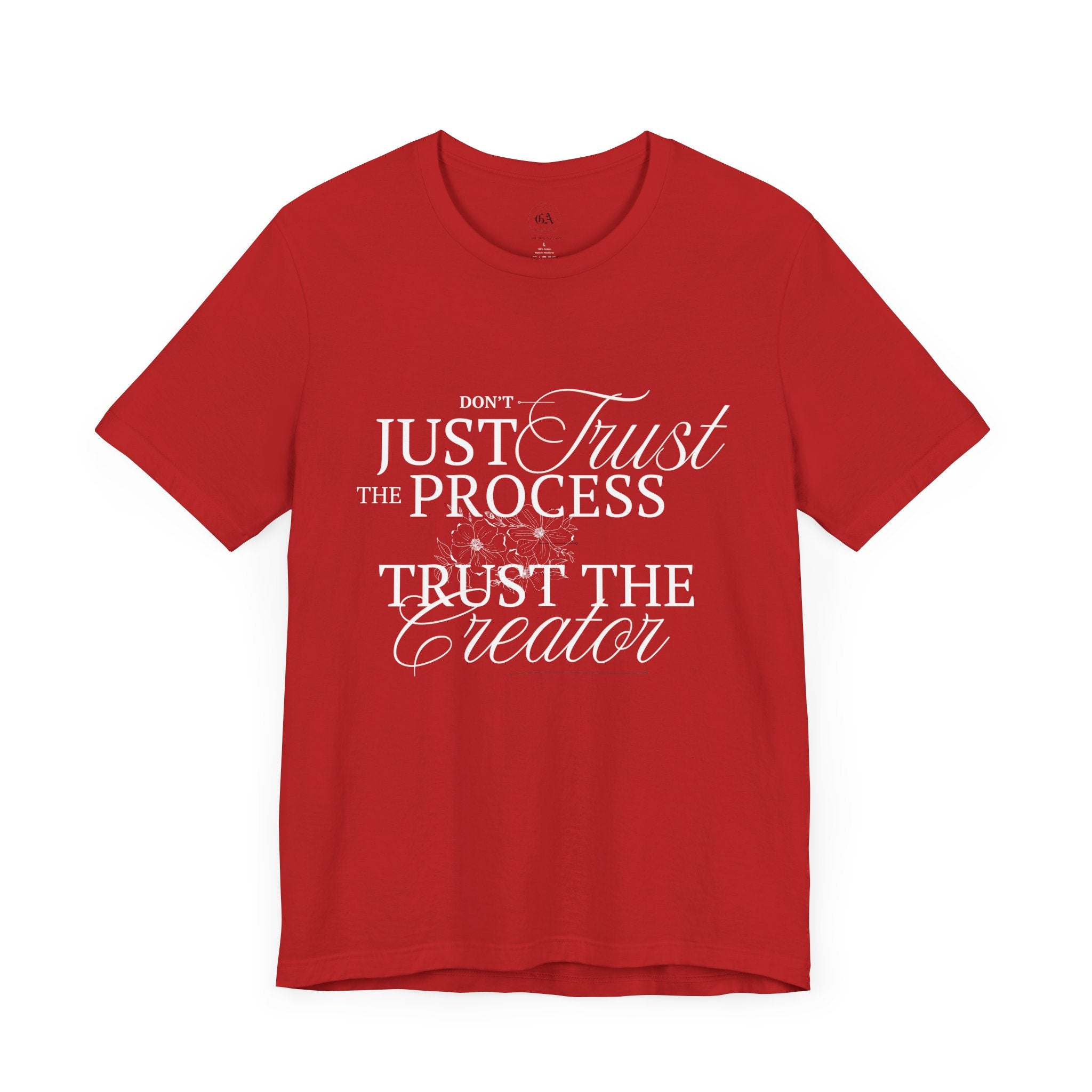 Collection of Women's Edition Inspirational Trust the Creator Tee, Motivational Shirt, Gift for Creatives, Unisex Graphic Tee, Relaxed Fit Everyday Wear in a gallery layout