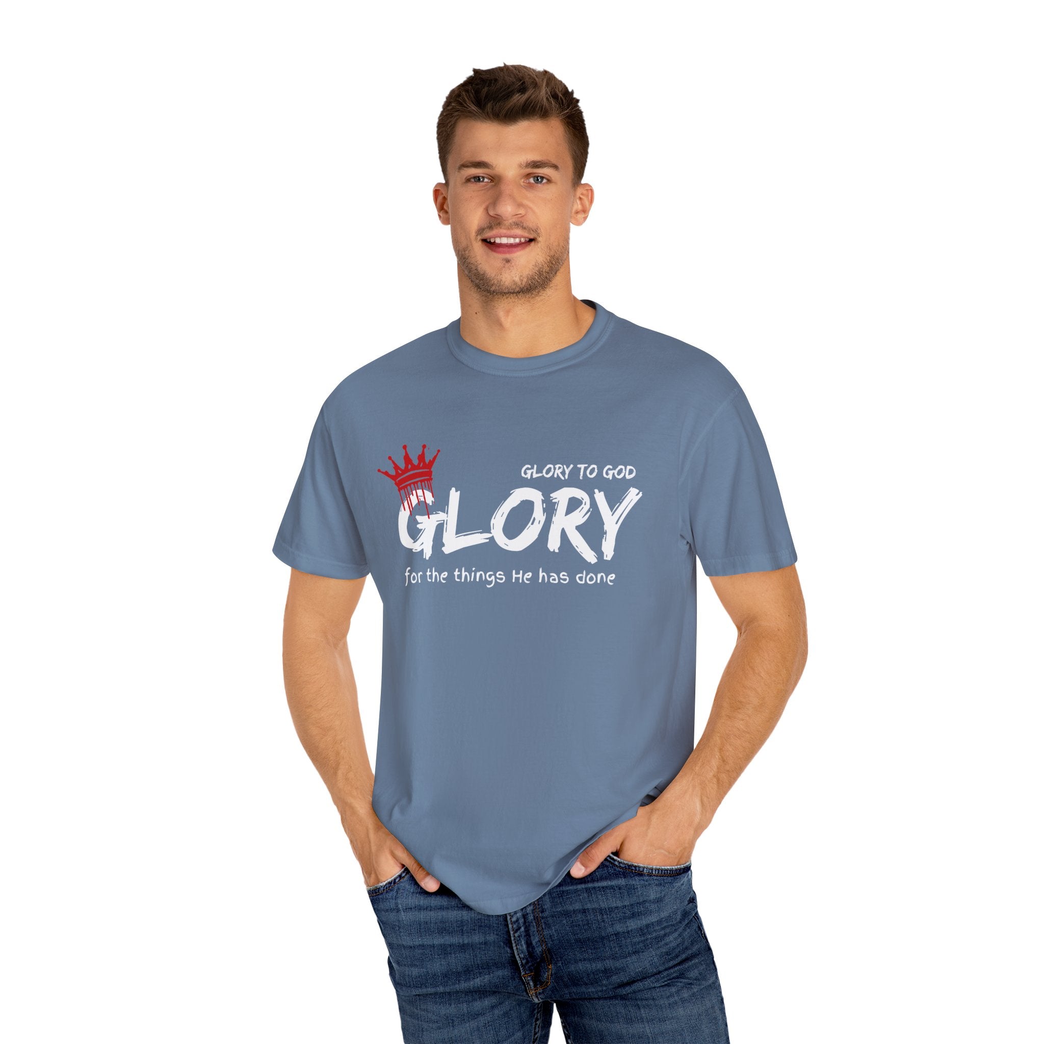 Collection of Faith-Inspired Unisex T-Shirt - 'Glory to God' Design in a gallery layout